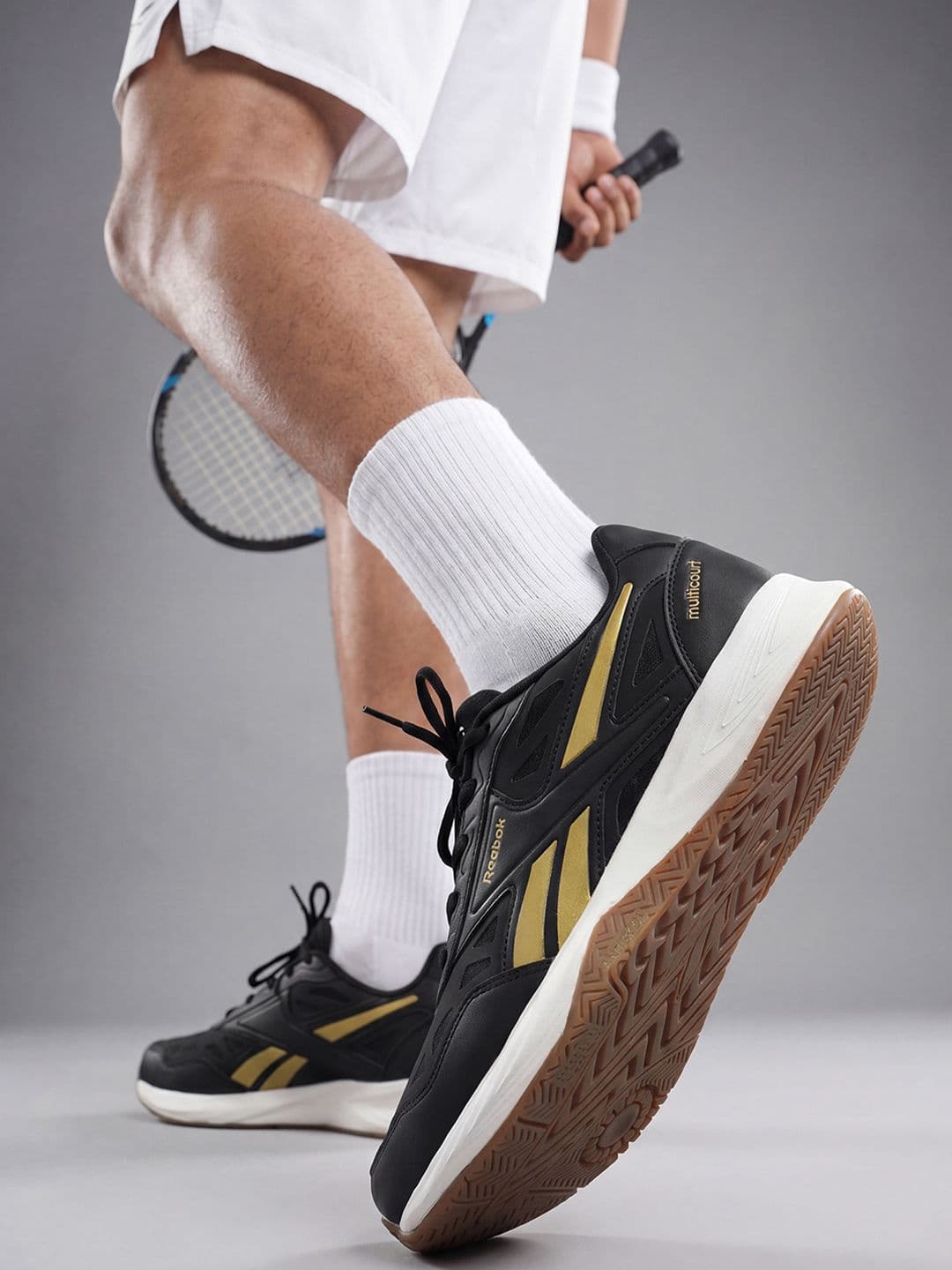 Reebok Multi Court Men Lace-Ups Badminton Sports Shoes thumbnail 3