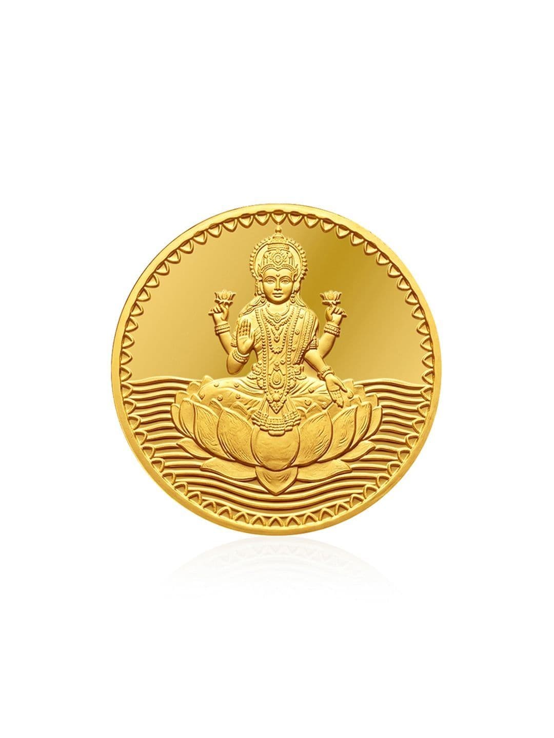 PMJ Jewels Goddess Lakshmi 22KT Gold Coin- 0.500 gm - view 1