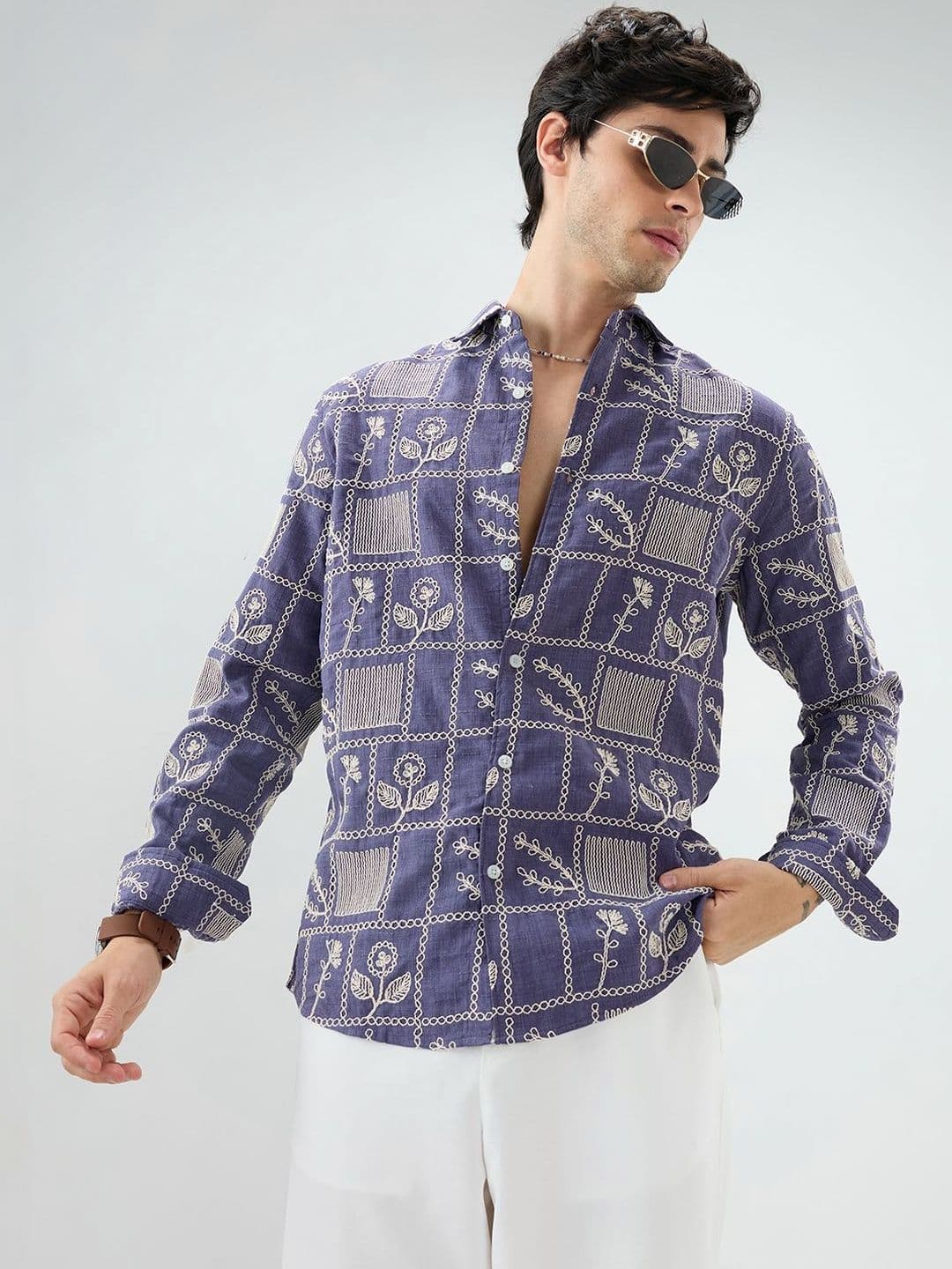 VASTRADO Men Classic Slim Fit Printed Casual Shirt thumbnail 5
