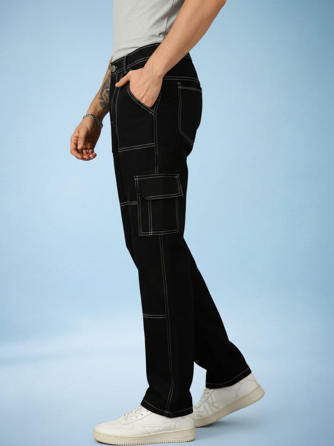 Kook N Keech Men Classic Mid-Rise Stretchable Jeans thumbnail 4