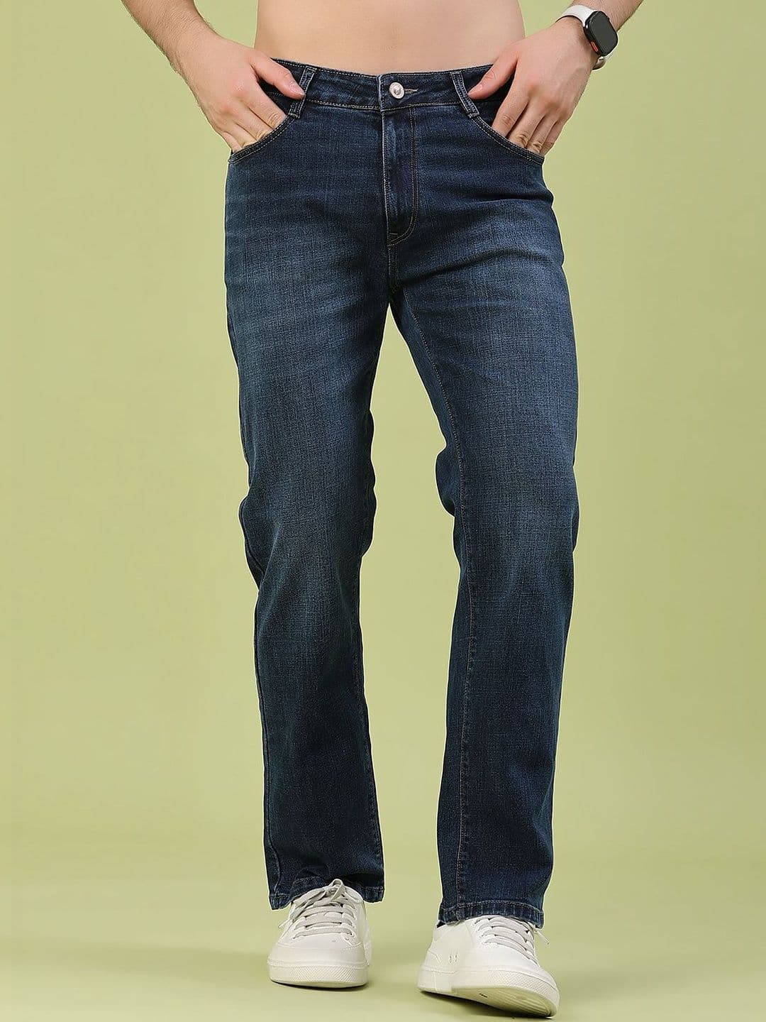 V-Mart Men Relaxed Fit Mid-Rise Light Fade Jeans - view 1