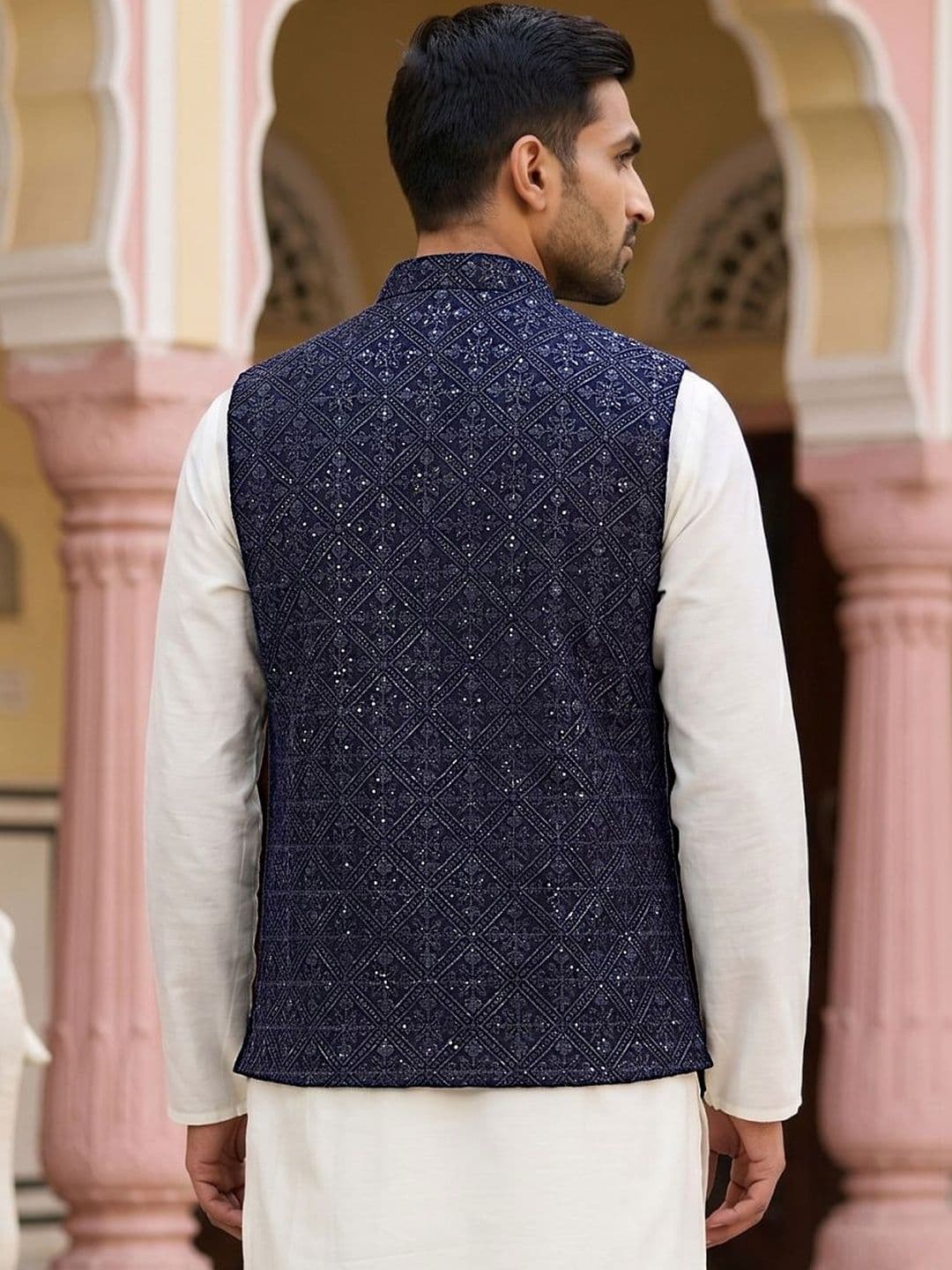 Jompers Printed Satin Nehru Jackets thumbnail 6