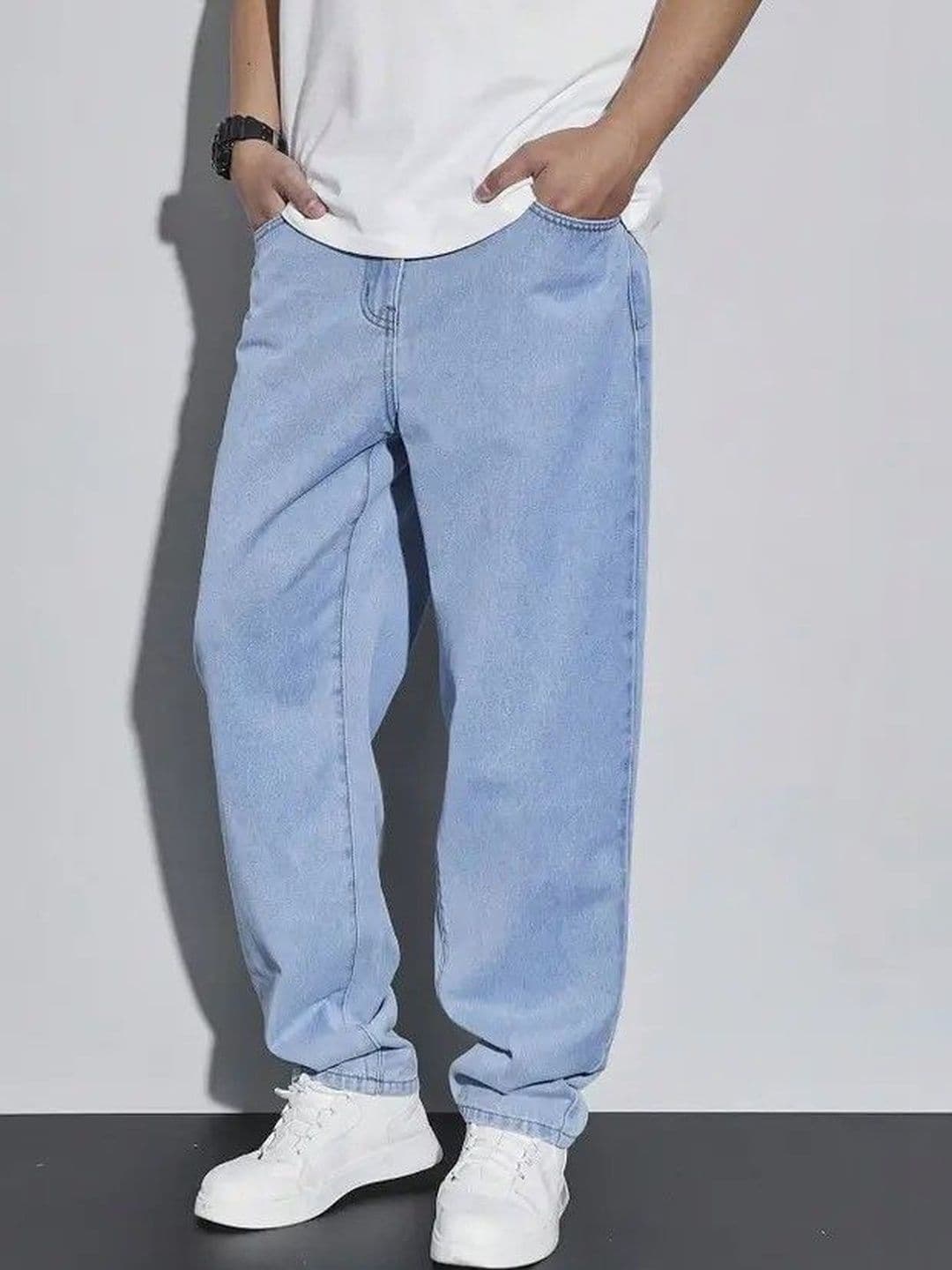 CLYVER Men Straight Fit Mid-Rise Light Fade Jeans thumbnail 5