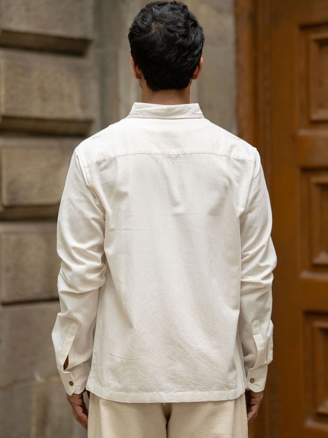 Powerlook Spread Collar Cotton Linen Casual Shirt thumbnail 7