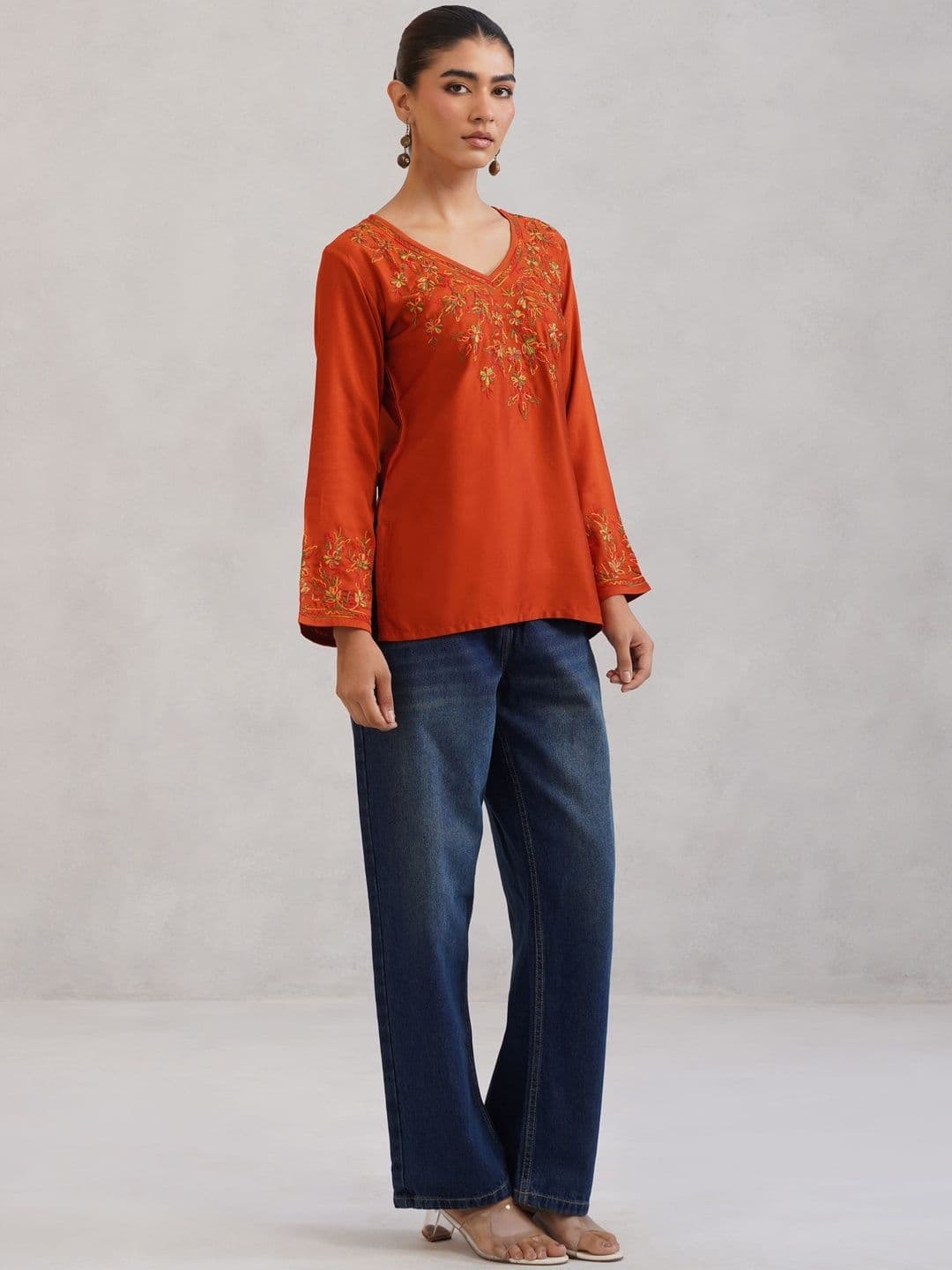 colorkosh Ethnic Motifs Embroidered Thread Work Kurta thumbnail 3