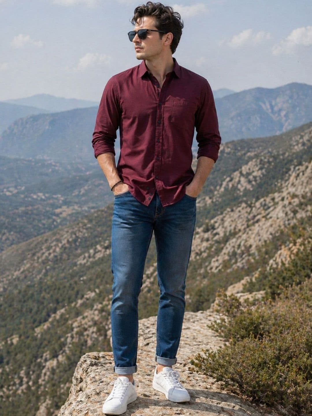 The Roadster Lifestyle Co Cotton Spread Collar Full Sleeves Shirt thumbnail 5
