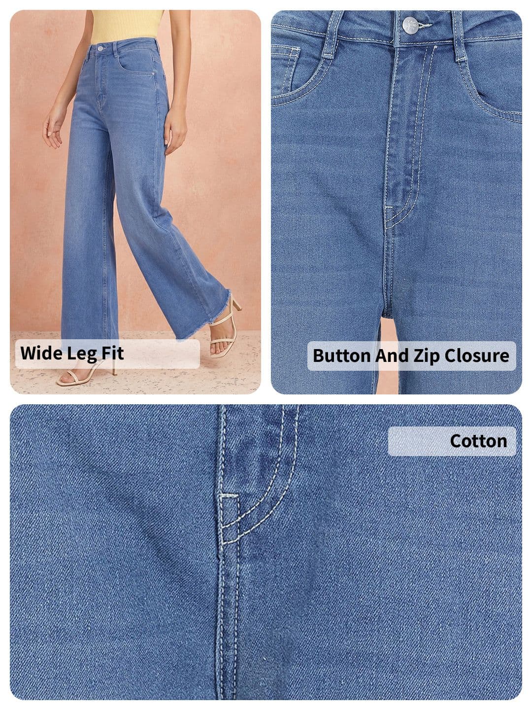 all about you Woman Wide Leg Stretchable Jeans thumbnail 6