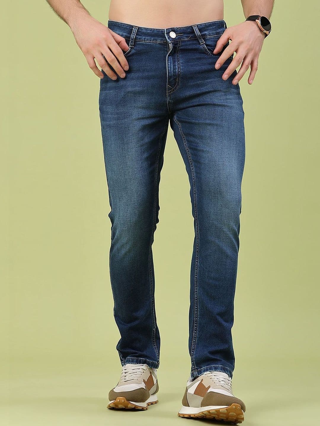 V-Mart Men Skinny Fit Mid-Rise Light Fade Jeans