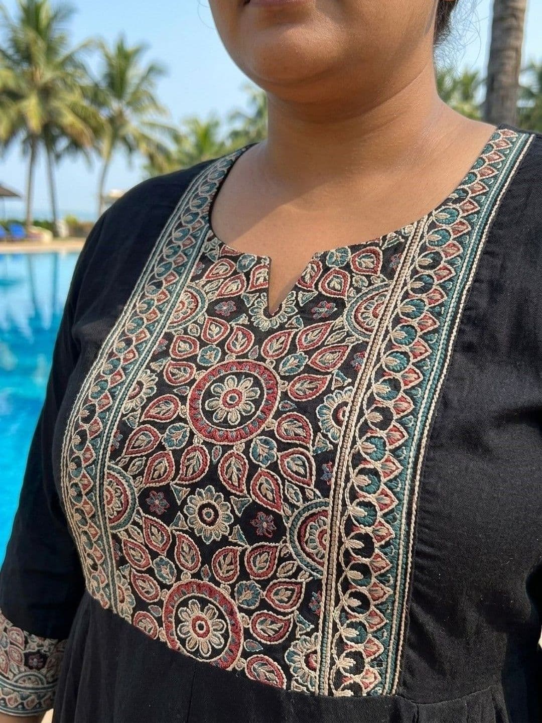 KALINI Women Ethnic Motifs Printed Empire Pure Cotton Kurta with Trousers & With Dupatta thumbnail 7