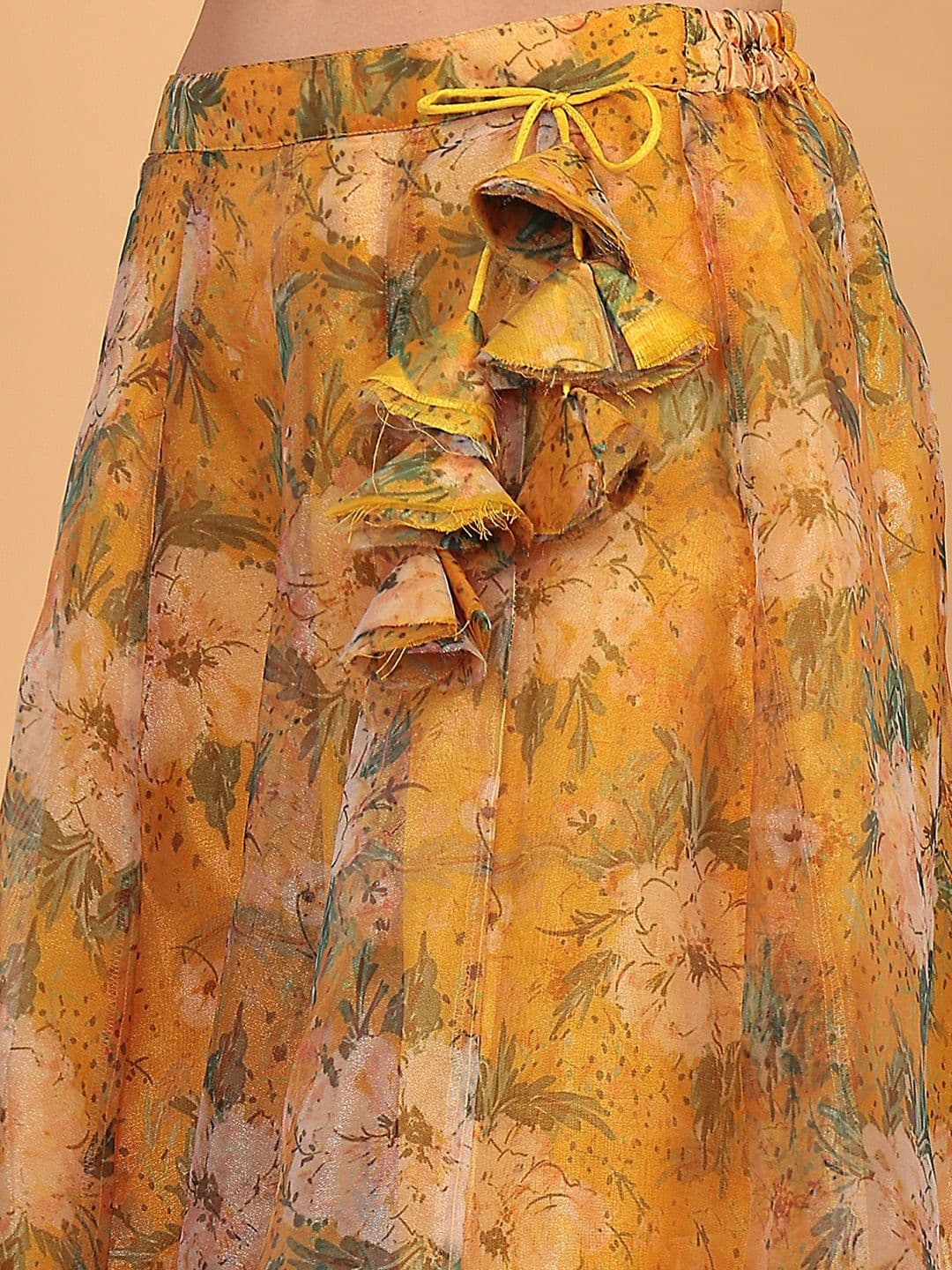 Frolic Rolic Floral Printed Lehenga & Silk Blouse Set with Dupatta thumbnail 3