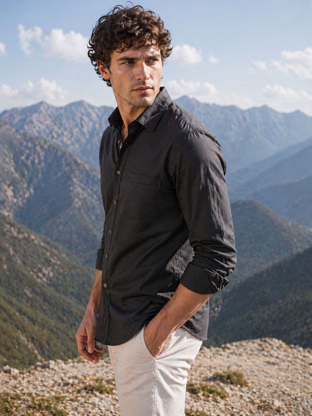 The Roadster Lifestyle Co Cotton Spread Collar Full Sleeves Shirt thumbnail 2