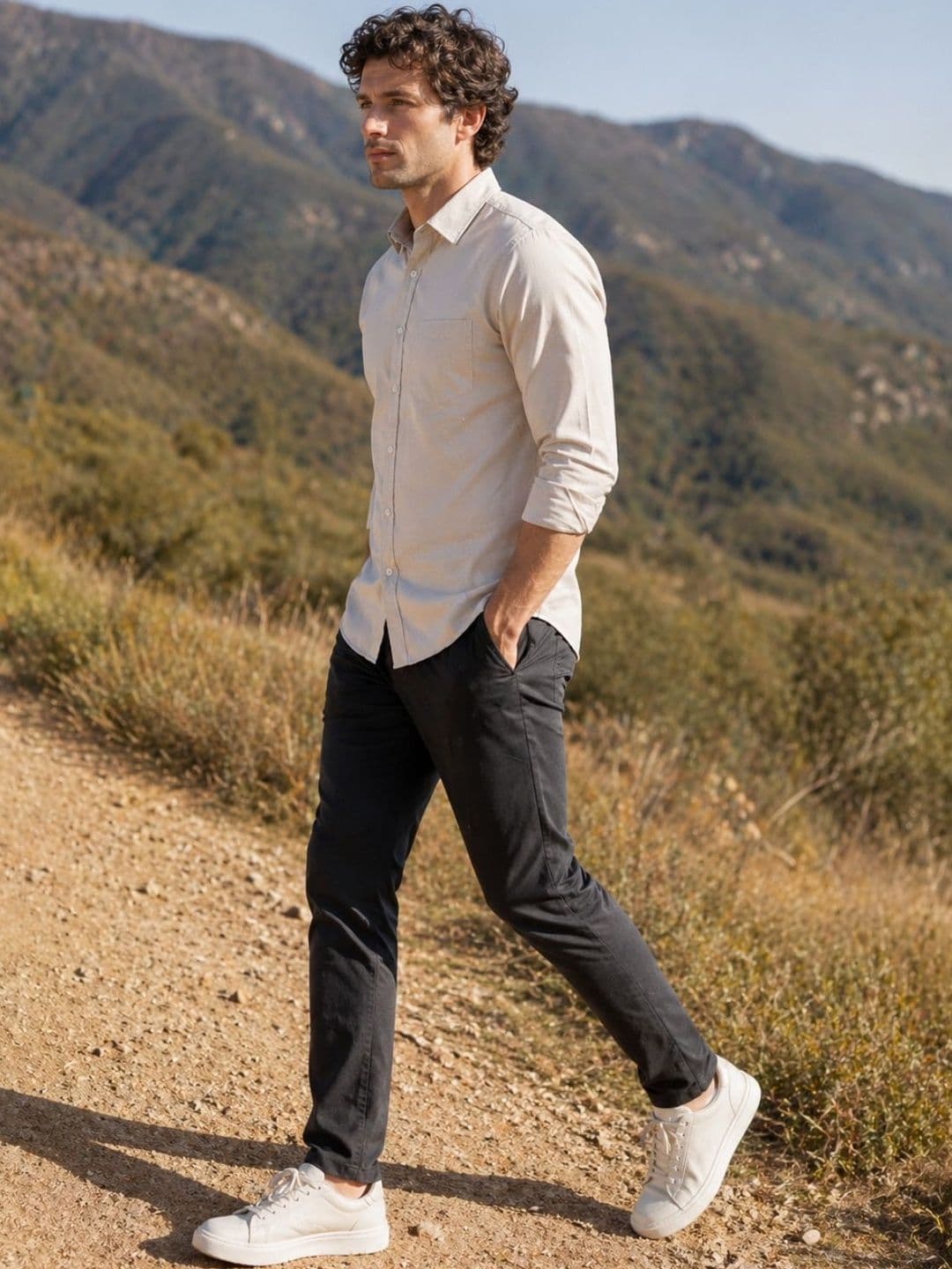 The Roadster Lifestyle Co Cotton Spread Collar Full Sleeves Shirt thumbnail 3