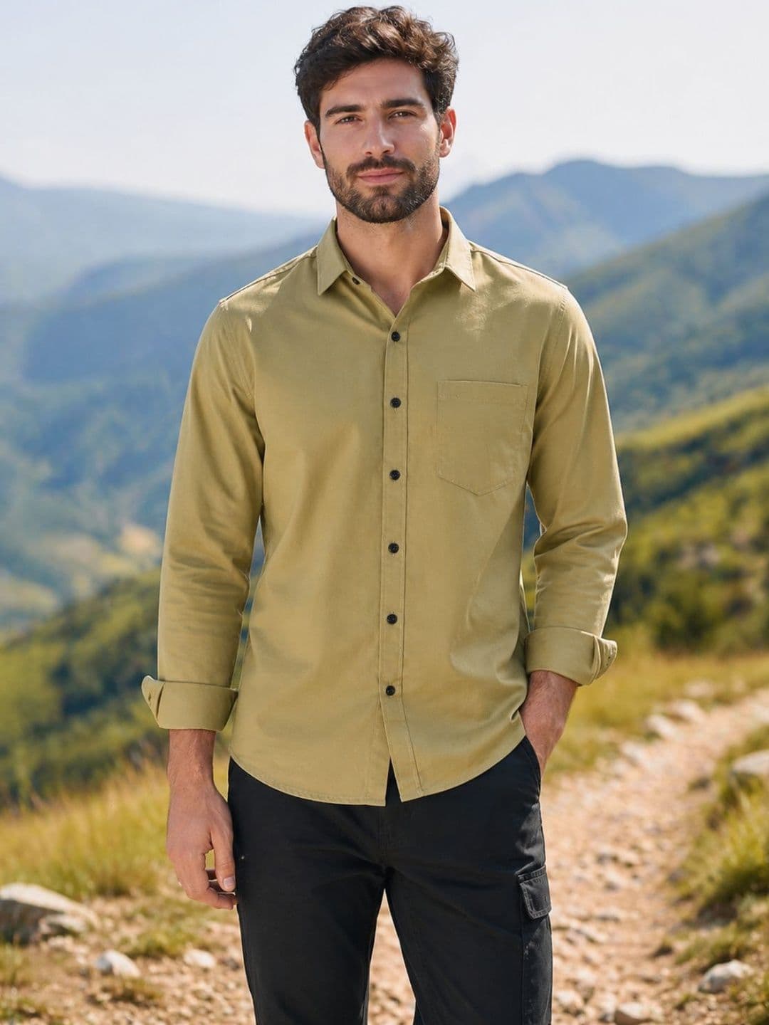 The Roadster Lifestyle Co Cotton Spread Collar Full Sleeves Shirt - view 1