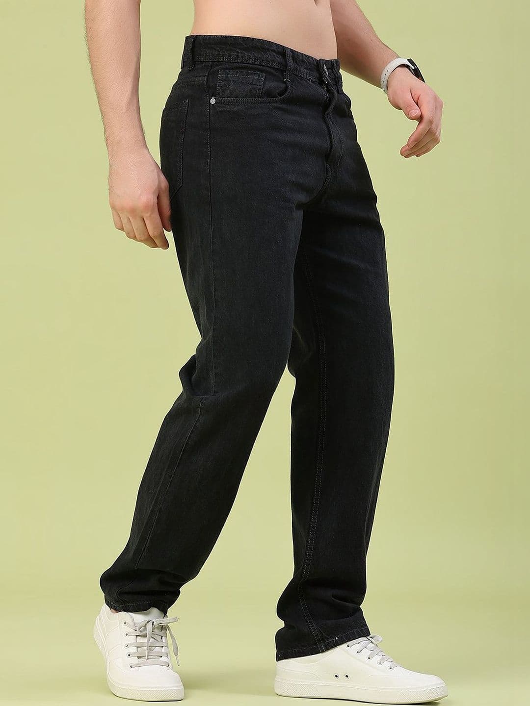 V-Mart Men Straight Fit Mid-Rise Light Fade Stretchable Cotton Jeans thumbnail 4