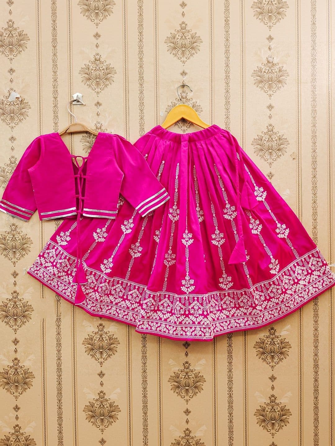 KALINI Girls Embroidered Thread Work Ready to Wear Lehenga & thumbnail 7