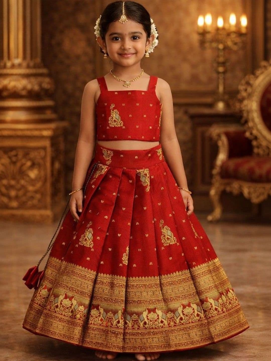 Xepon Girls Embroidered Ready to Wear Lehenga & - view 1