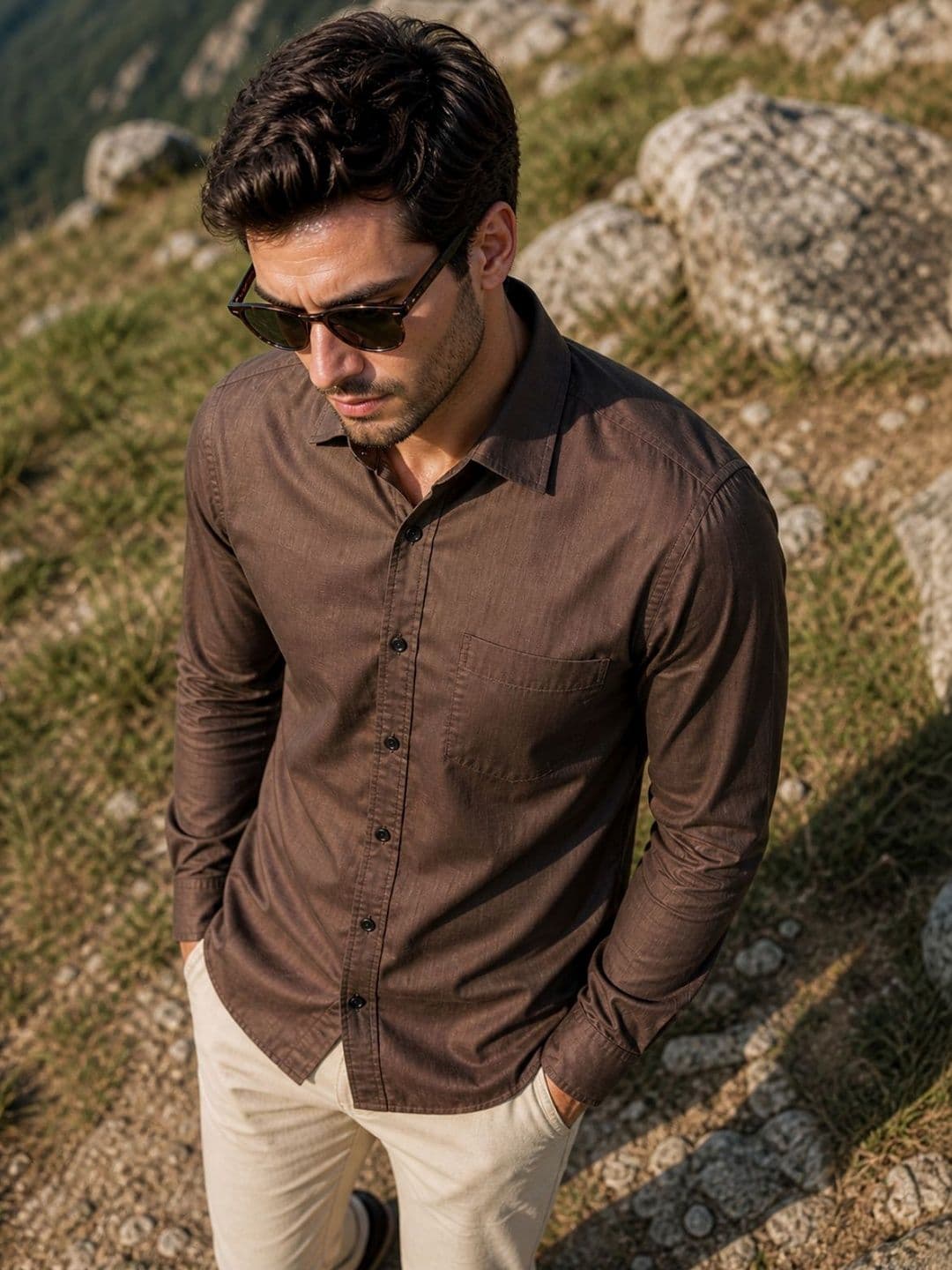 The Roadster Lifestyle Co Cotton Spread Collar Full Sleeves Shirt thumbnail 7