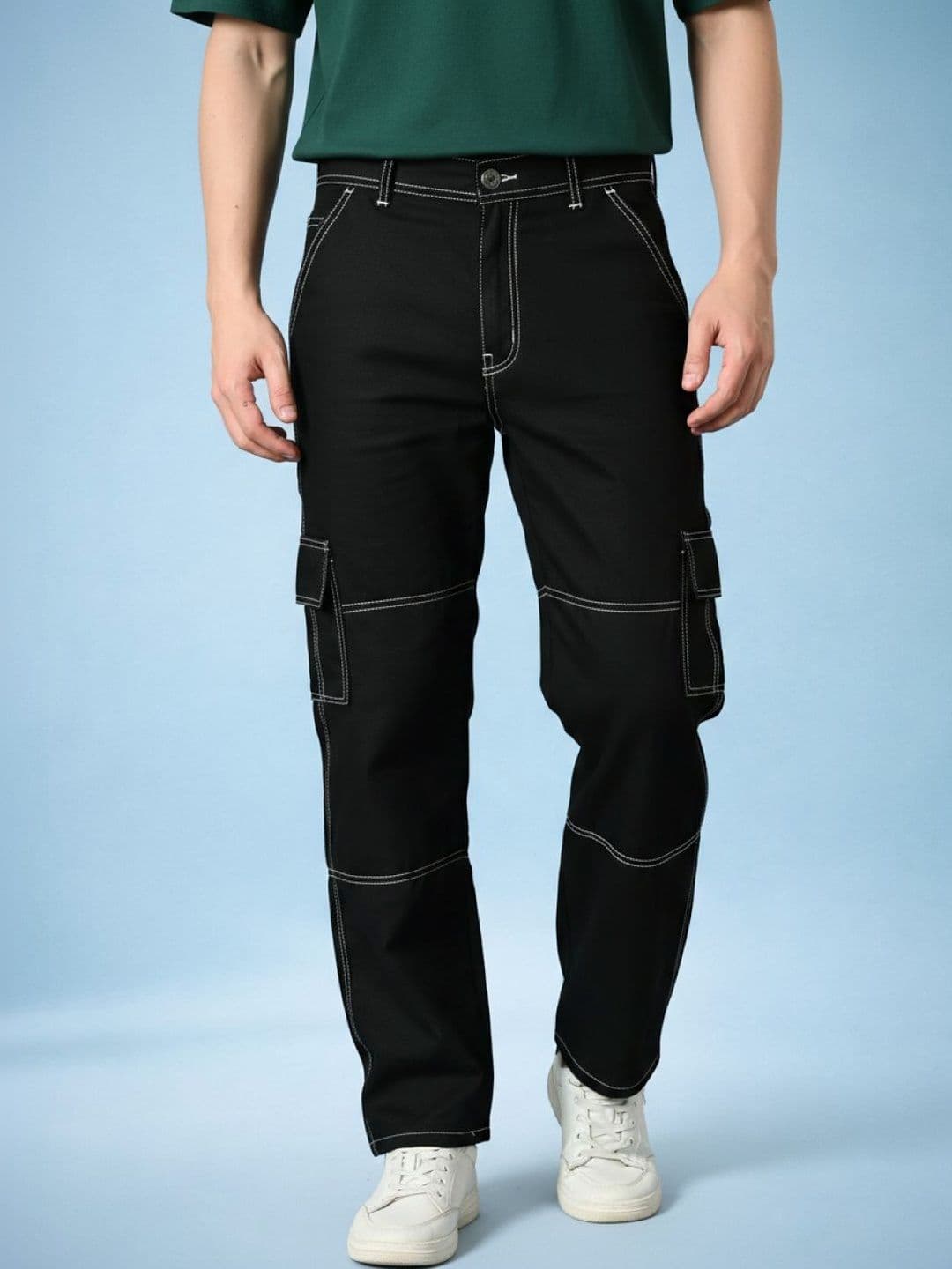 Kook N Keech Men Classic Relaxed Fit Mid-Rise Stretchable Jeans - view 1