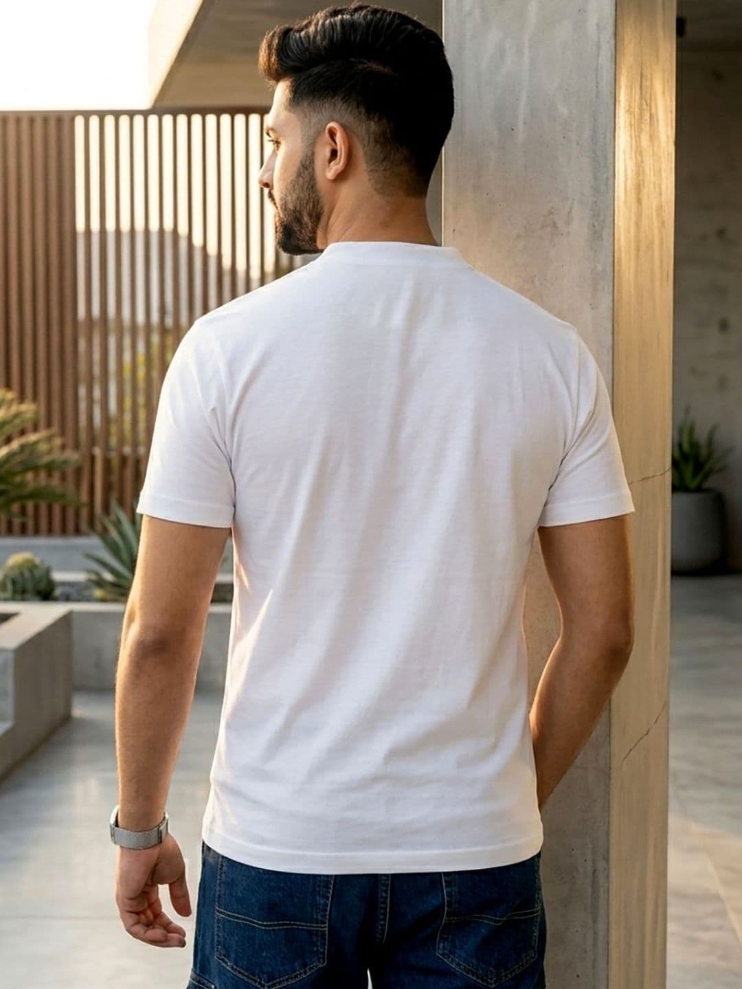 UNIBERRY JEANS Men Henley Neck T-shirt thumbnail 2