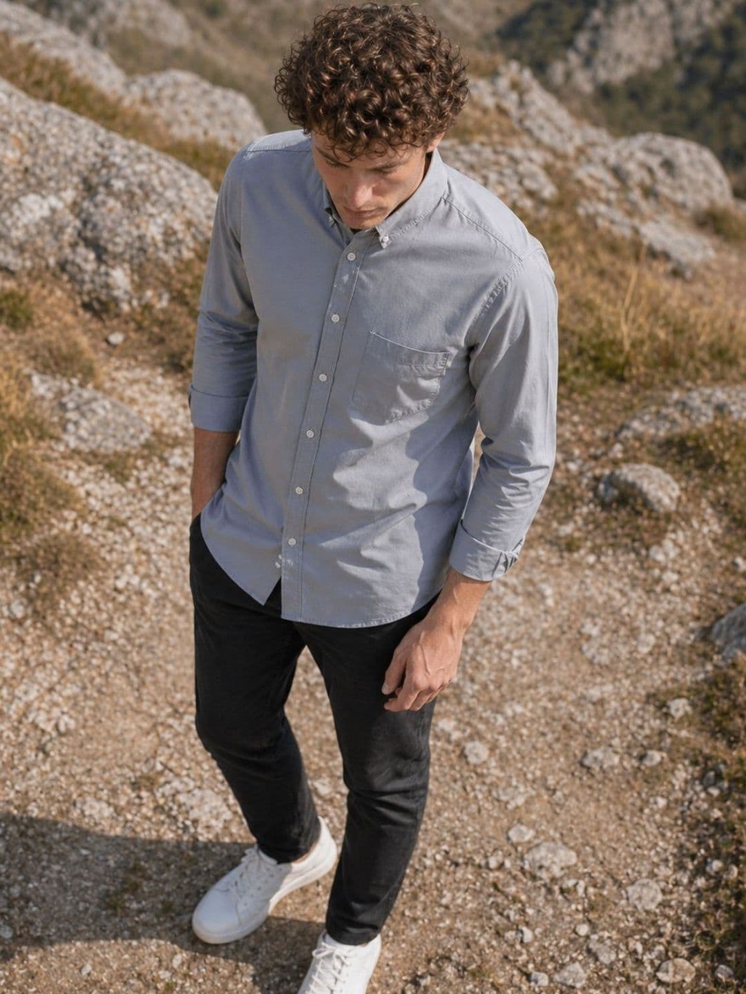 The Roadster Lifestyle Co Cotton Spread Collar Full Sleeves Shirt thumbnail 2
