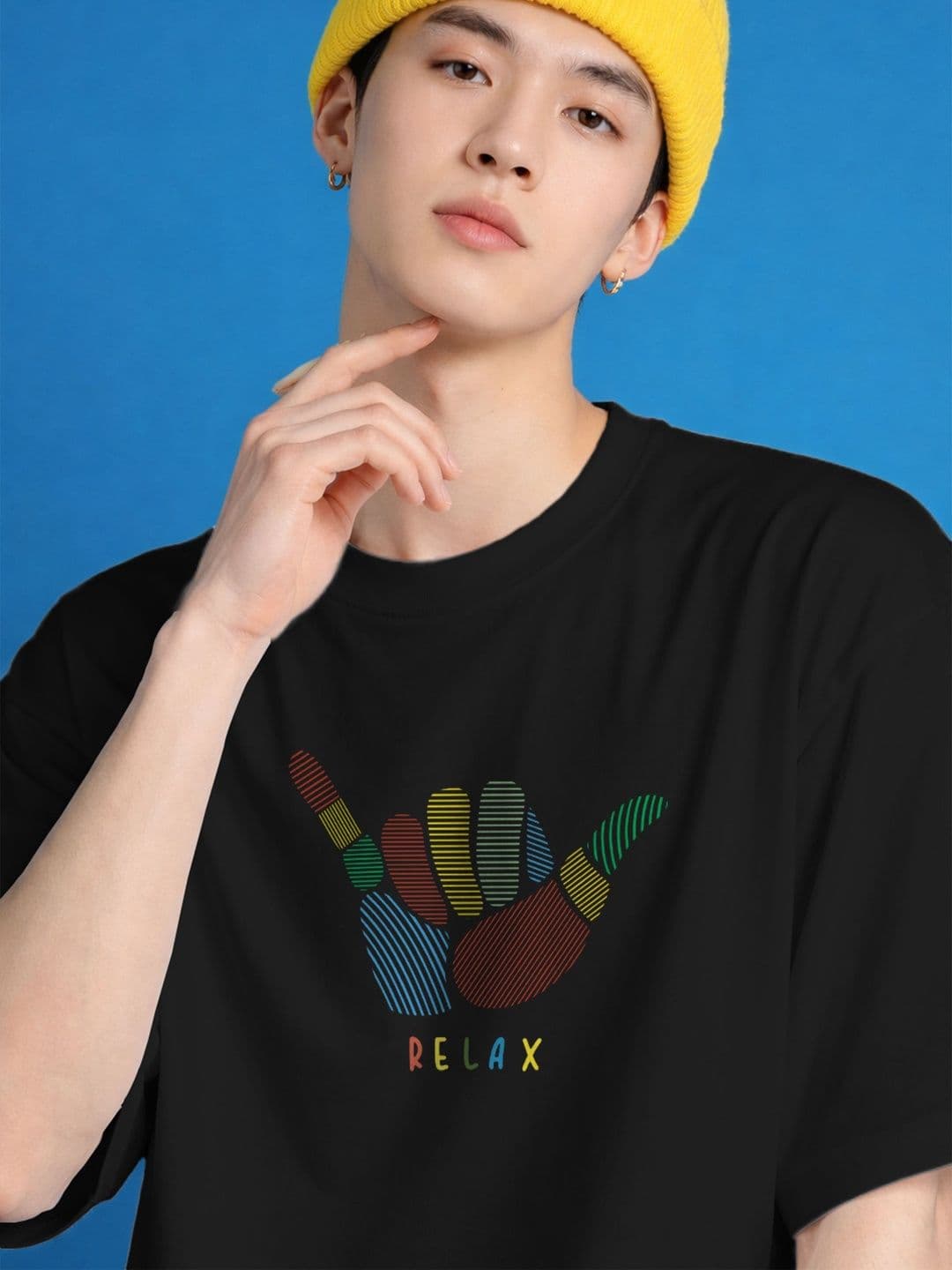 The Roadster Lifestyle Co. Graphic Printed Organic Cotton Round Neck Oversized T-shirt thumbnail 4