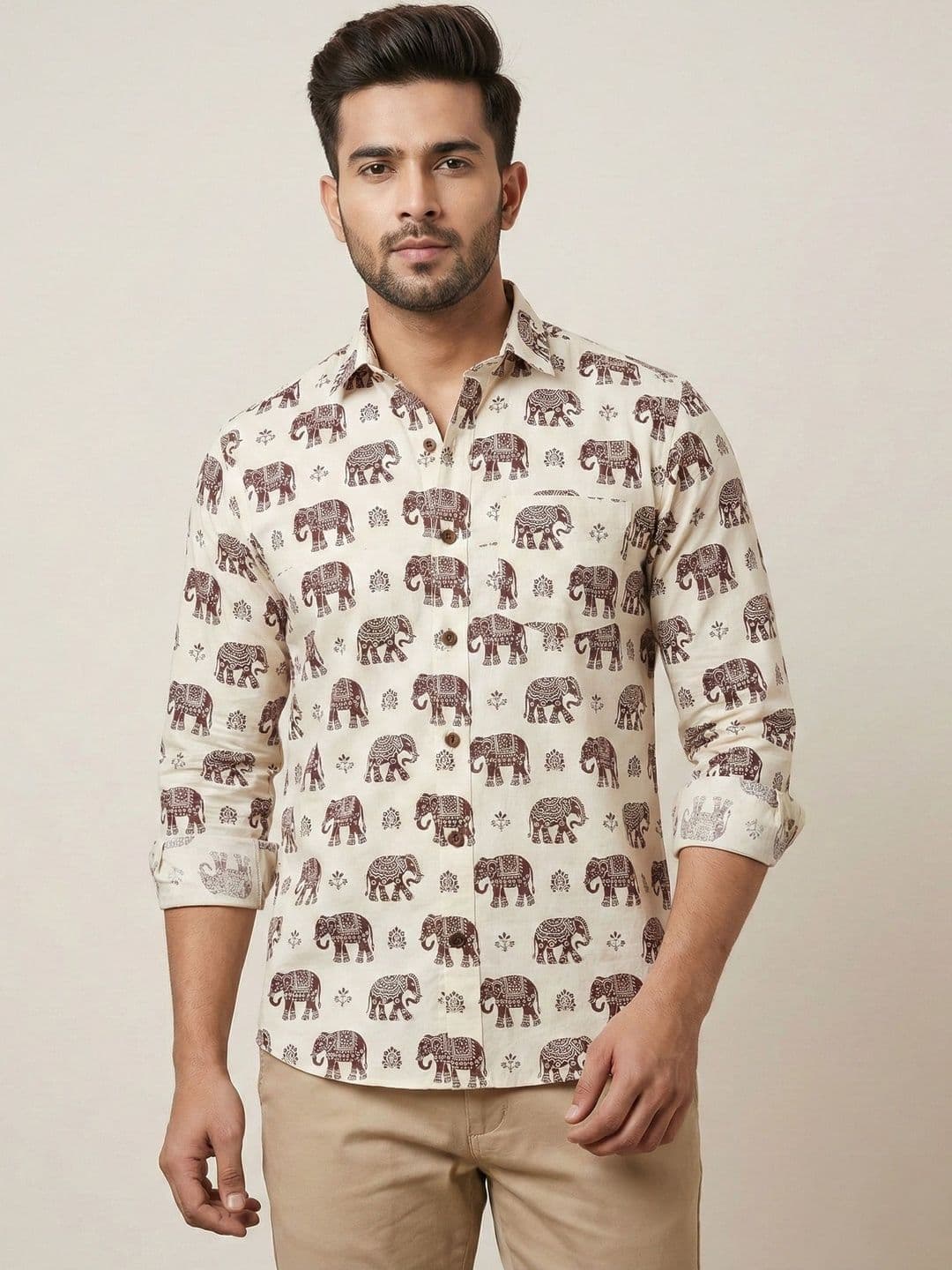 BURRSHAT Men Comfort Printed Casual Shirt - view 1