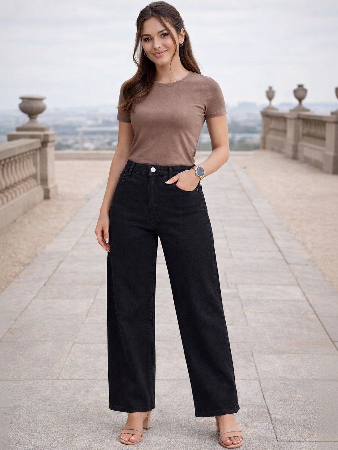 Belvog Women Straight Fit High-Rise Stretchable Jeans - view 1