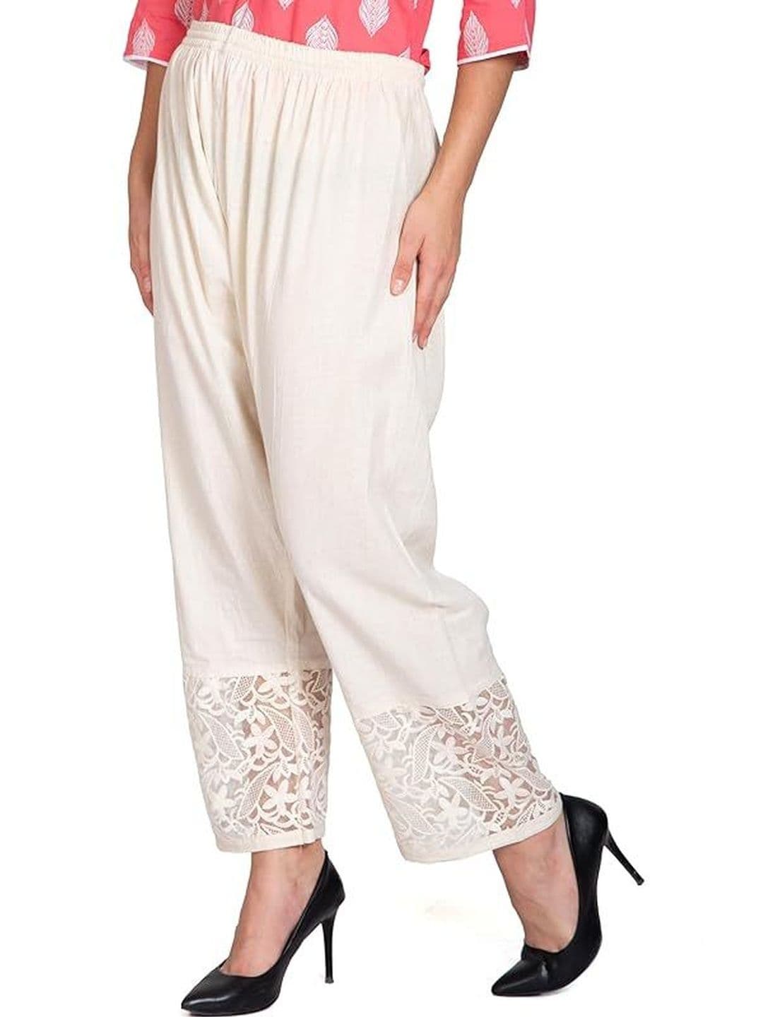 TNQ Women Floral Embroidered Cropped Ethnic Palazzos thumbnail 4