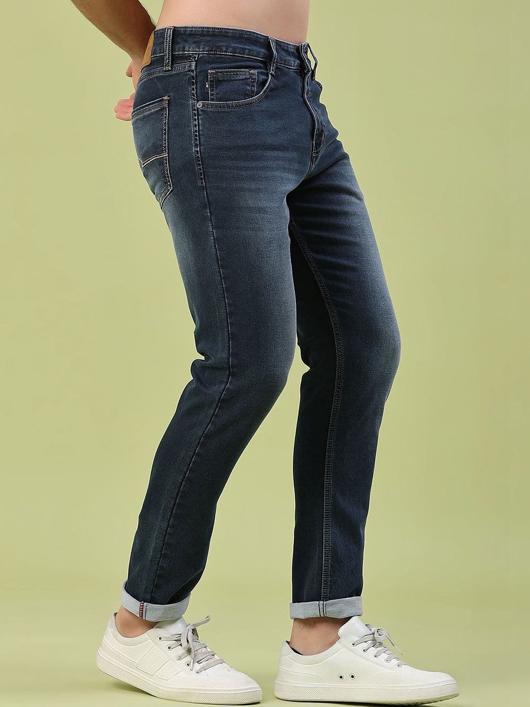 V-Mart Men Skinny Fit Mid-Rise Light Fade Jeans thumbnail 3
