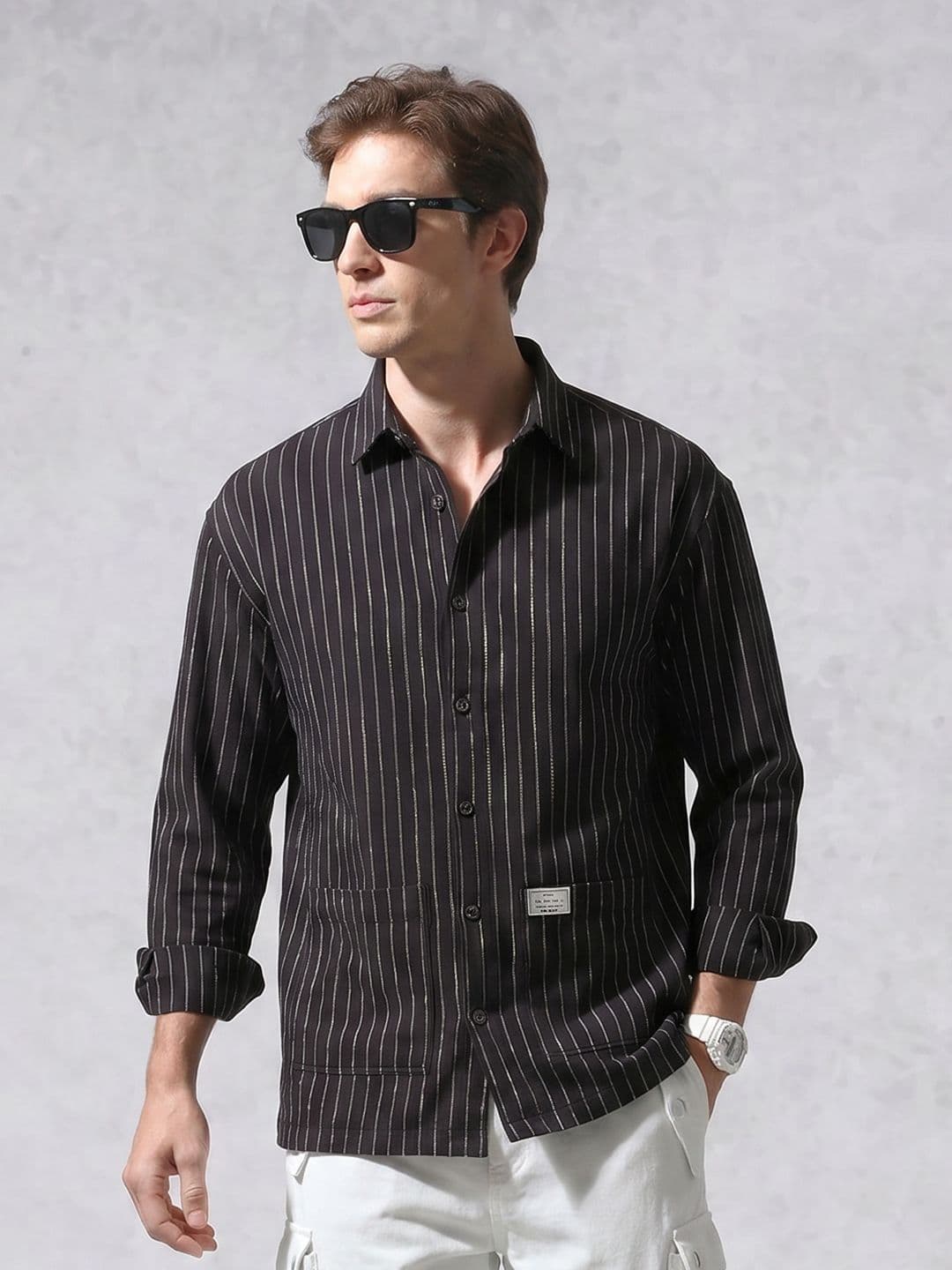 WROGN Oversized Striped Casual Shirt - view 1