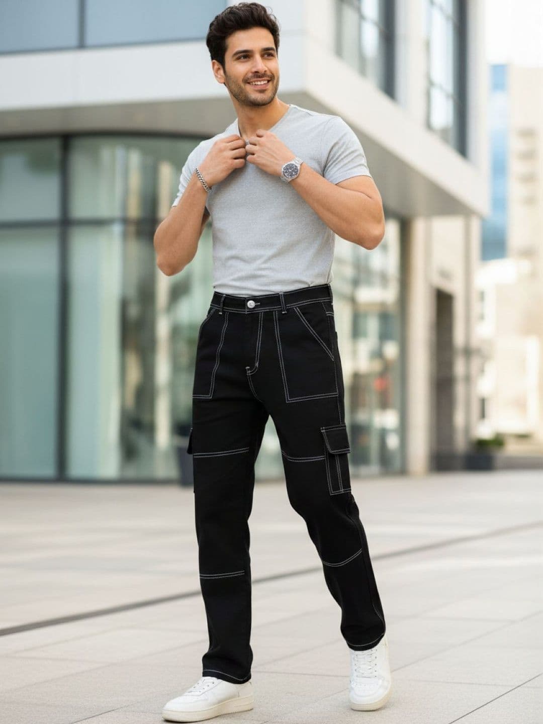 Kook N Keech Men Classic Mid-Rise Stretchable Jeans thumbnail 3