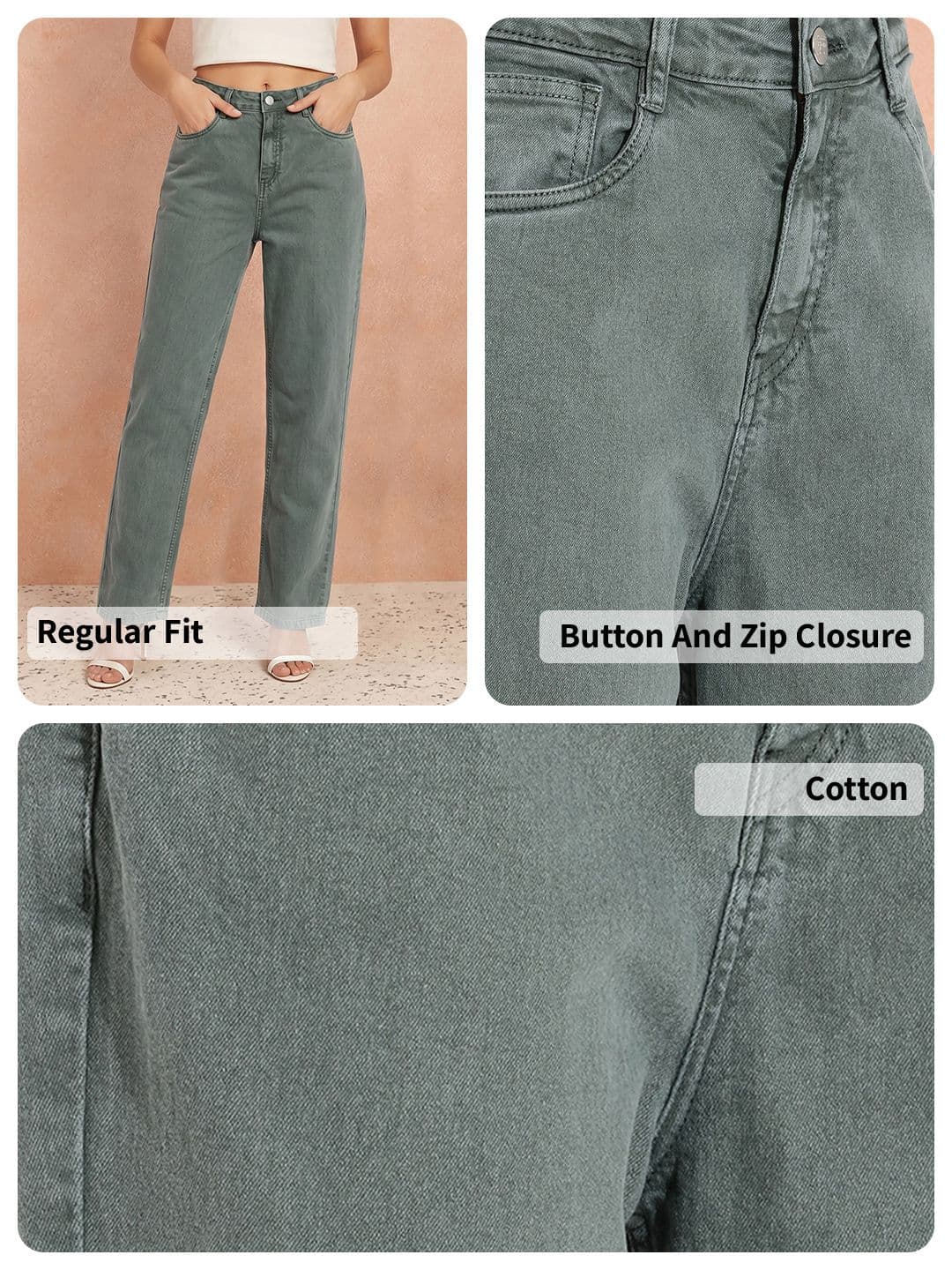 all about you Women Straight Fit Stretchable Jeans thumbnail 2