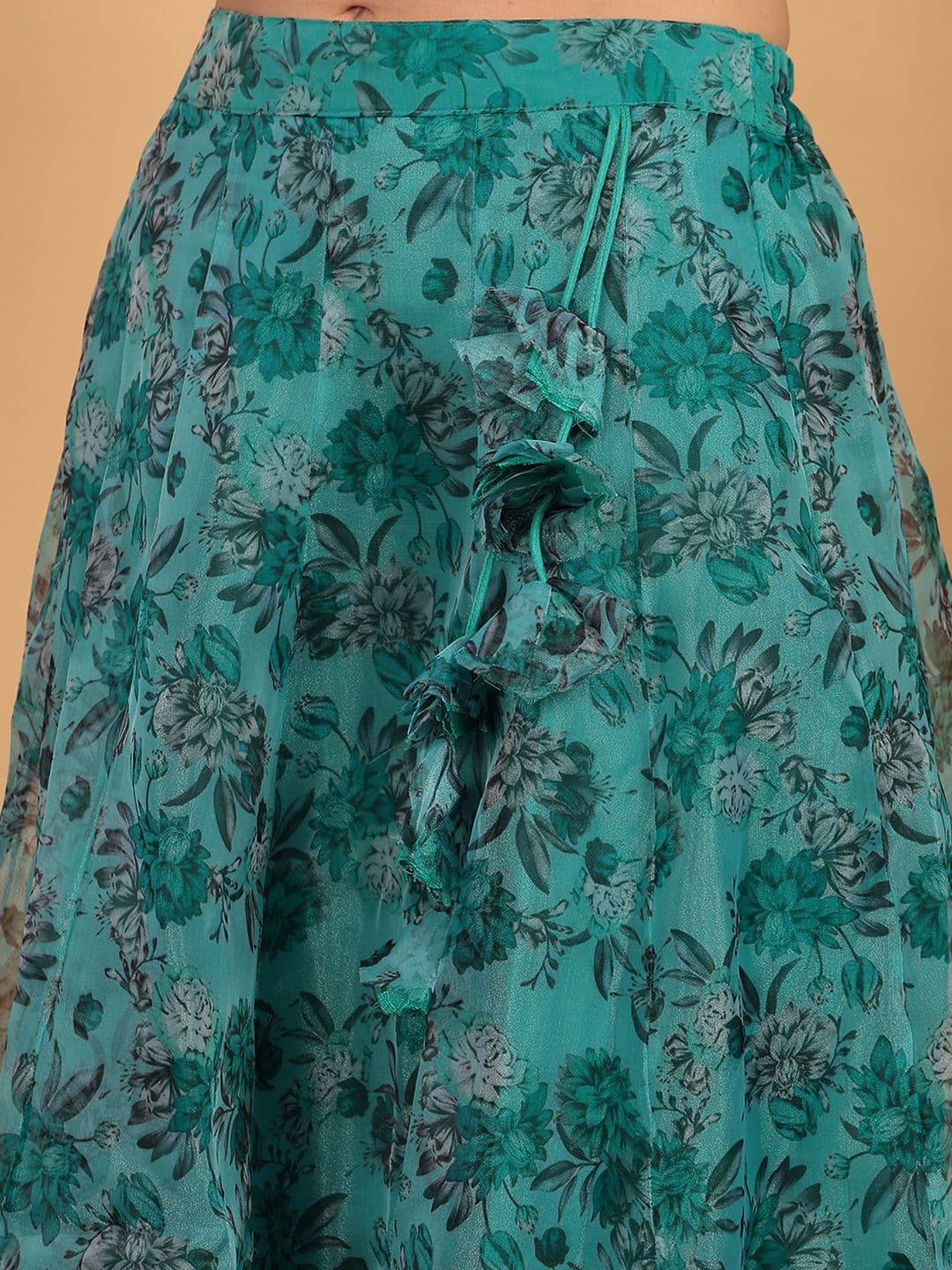 Frolic Rolic Floral Printed Lehenga & Silk Blouse Set with Dupatta thumbnail 4