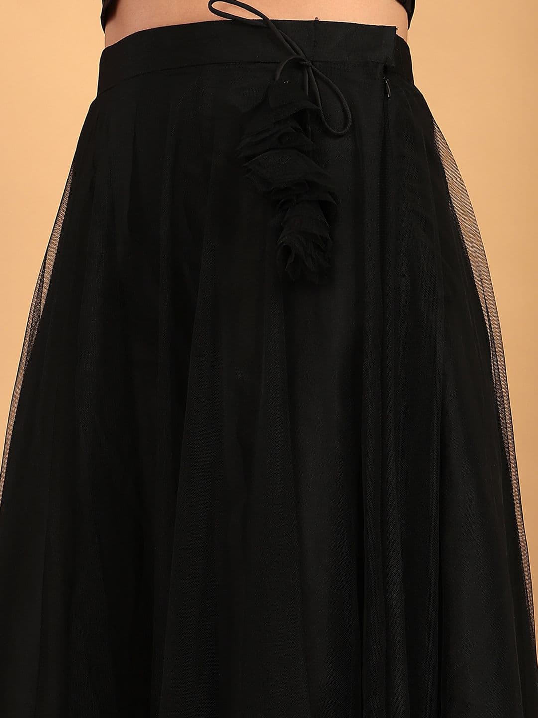 Frolic Rolic Solid Net Maxi Skirt thumbnail 2