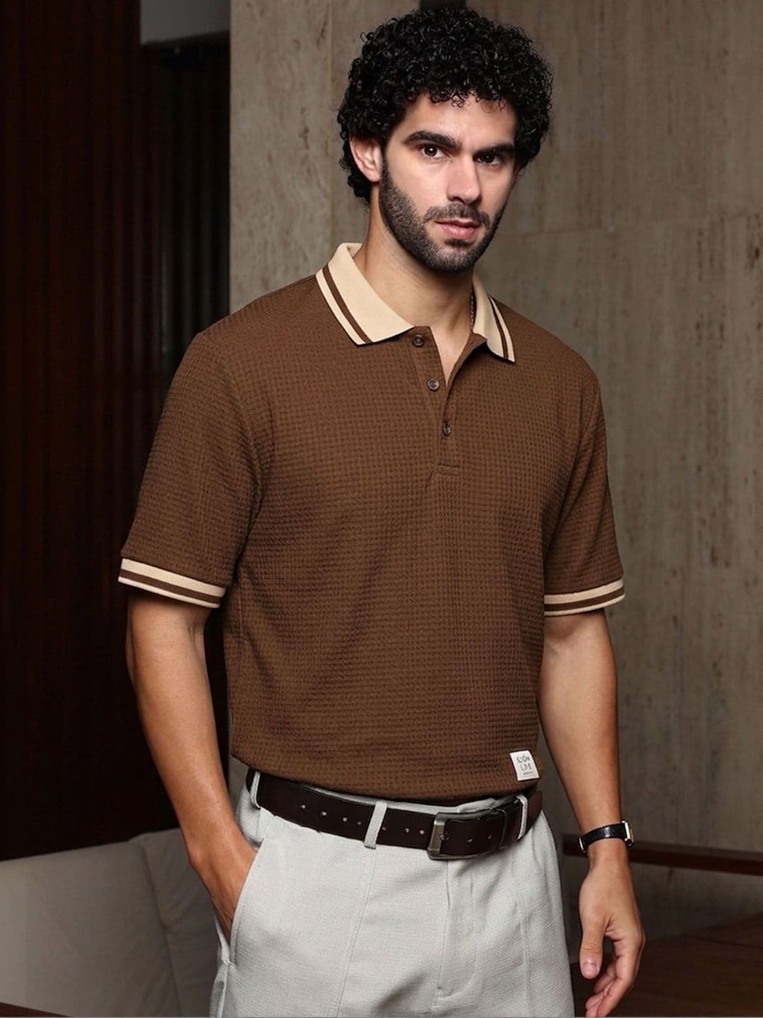 THE BEETEL HOUSE Men Polo Collar T-shirt thumbnail 4