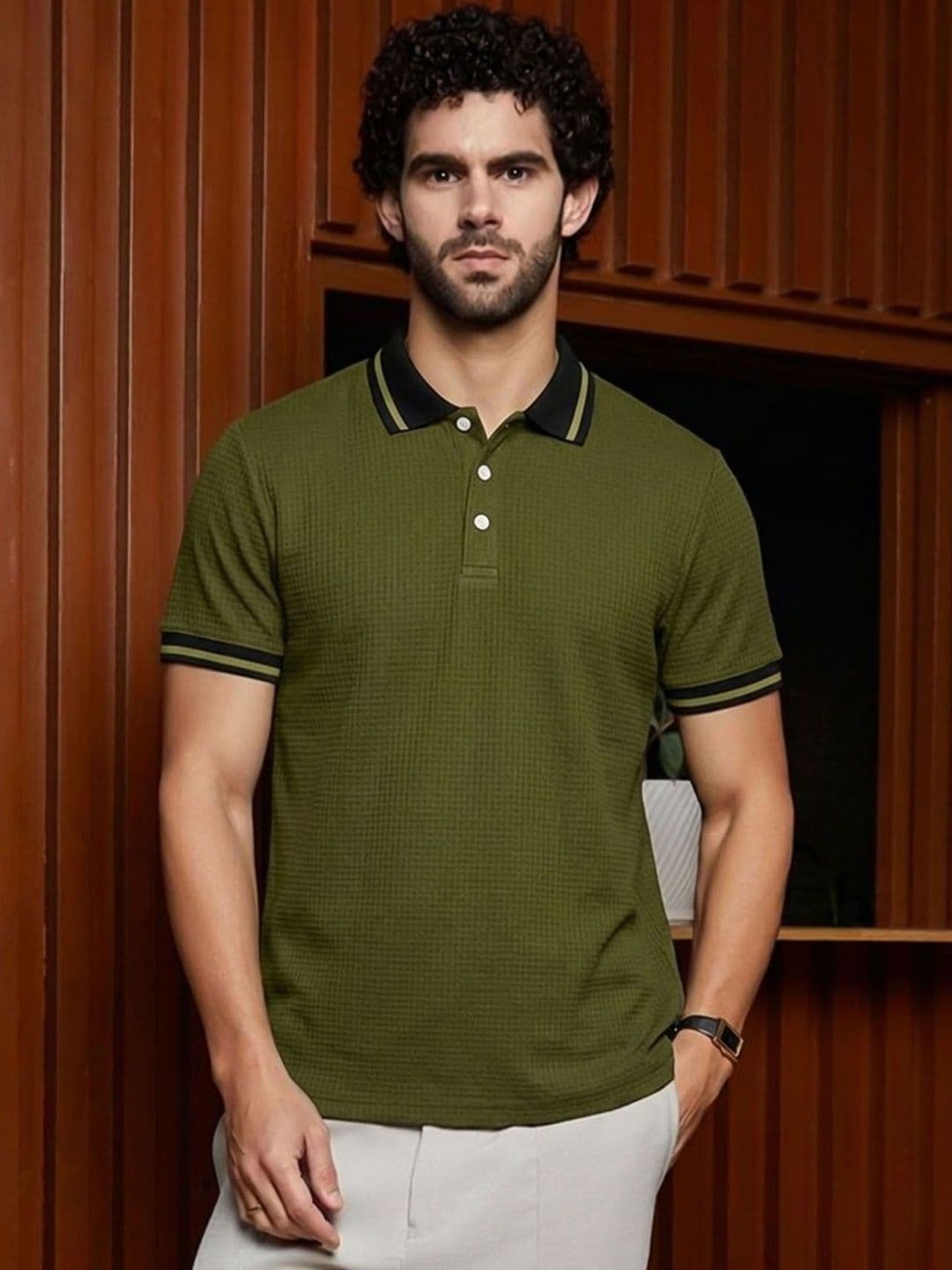 AUSK Men Polo Collar Pockets T-shirt - view 1