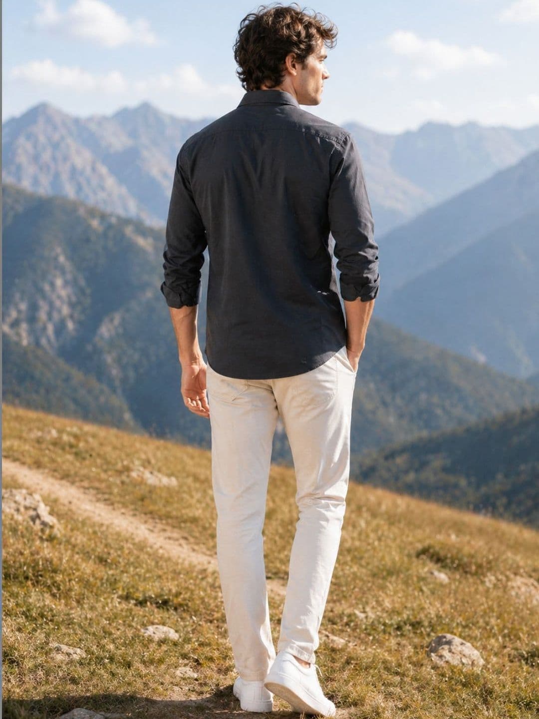 The Roadster Lifestyle Co Cotton Spread Collar Full Sleeves Shirt thumbnail 4