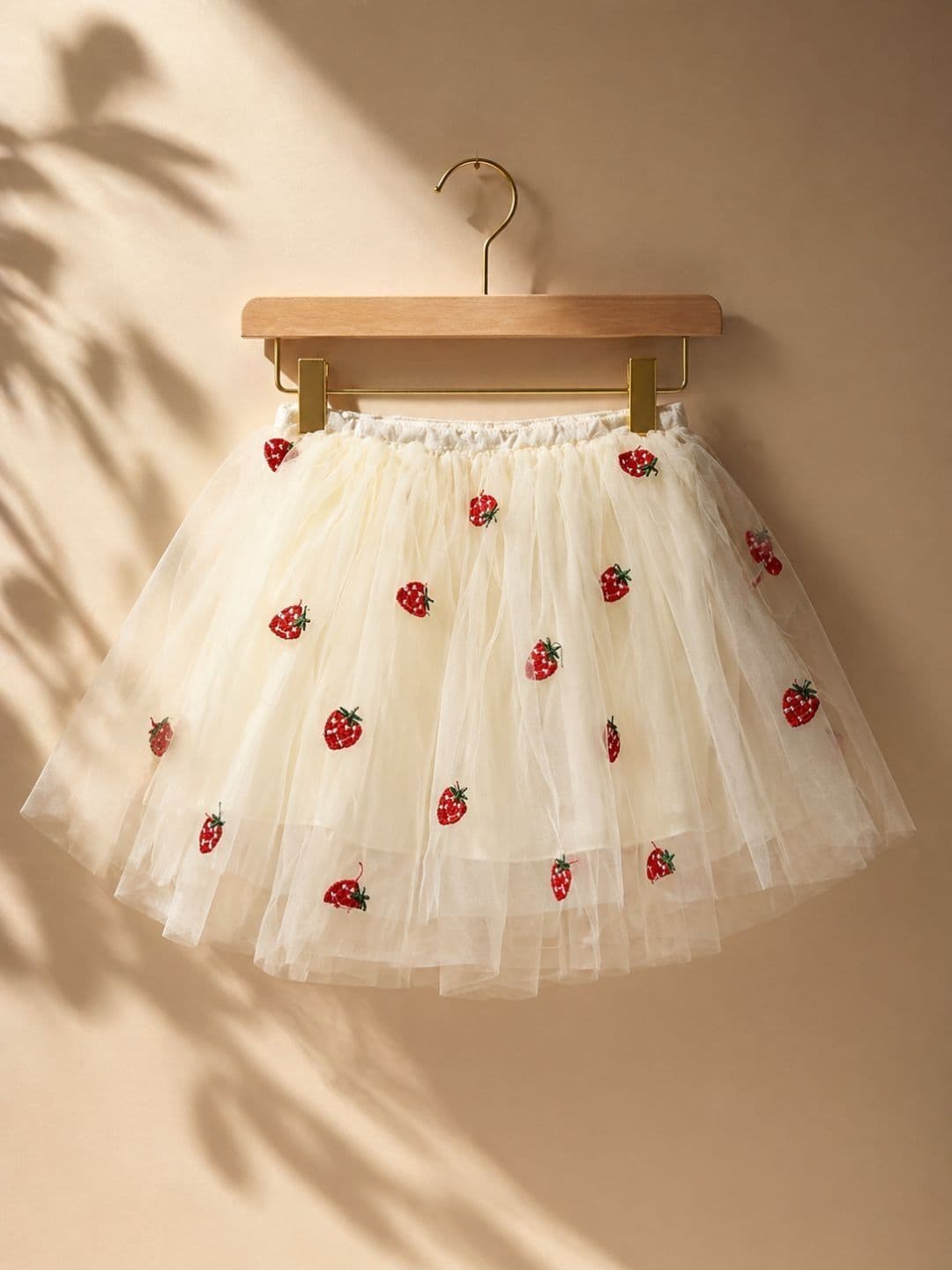 YK Girls Net Embellished Frills Bows and Ruffles Above Knee Flared Skirt thumbnail 4