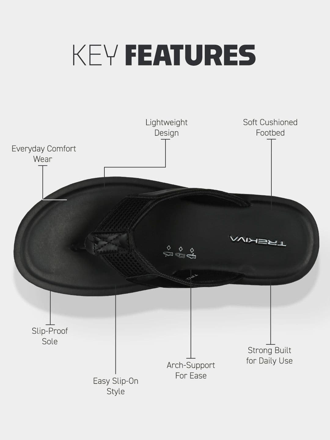 Trekiva Men Printed Thong Flip-Flops thumbnail 6
