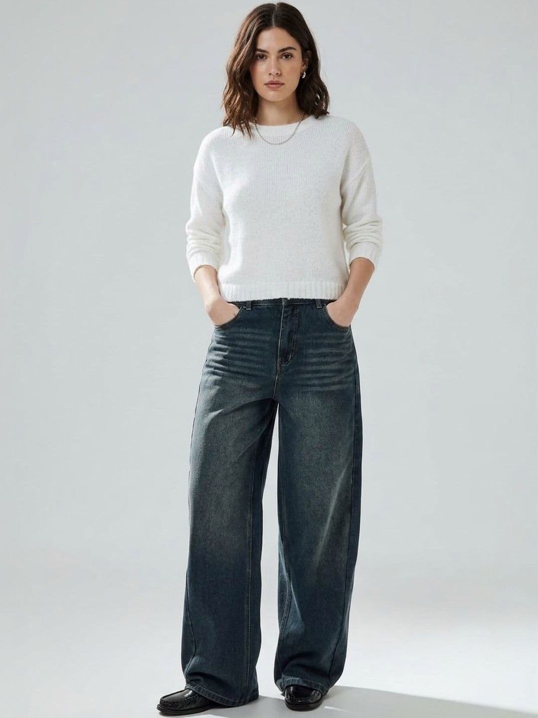 DENIMLOOK Women Wide Leg High-Rise Light Fade Jeans thumbnail 2