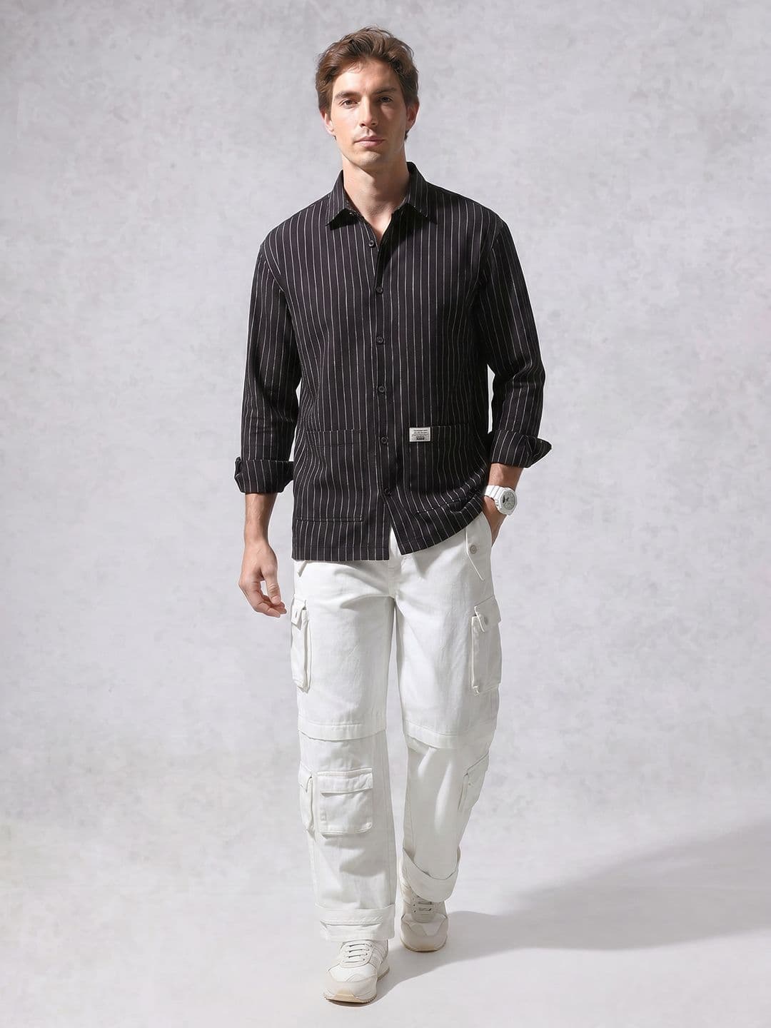 WROGN Oversized Striped Casual Shirt thumbnail 4