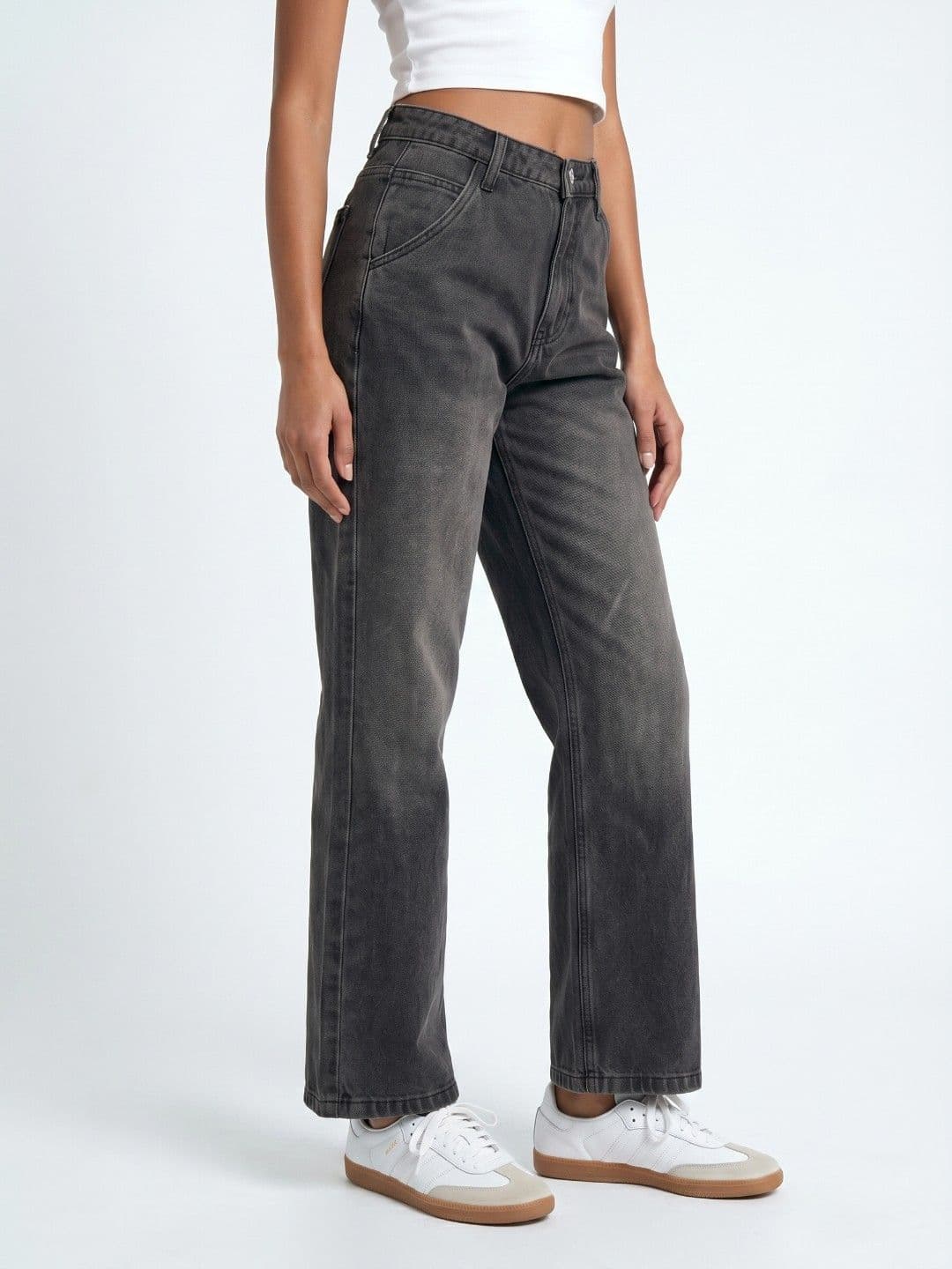 glitchez Women Straight Fit Mid-Rise Light Fade Stretchable Jeans - view 1