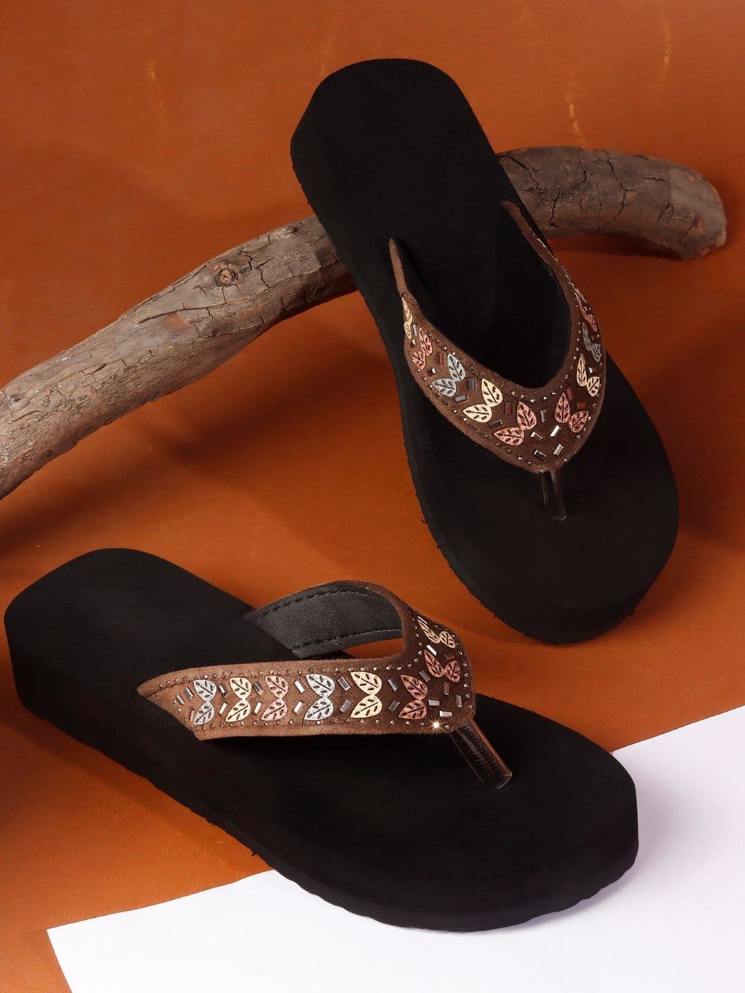 TRIKSY Women Embellished Open Toe Flats thumbnail 3