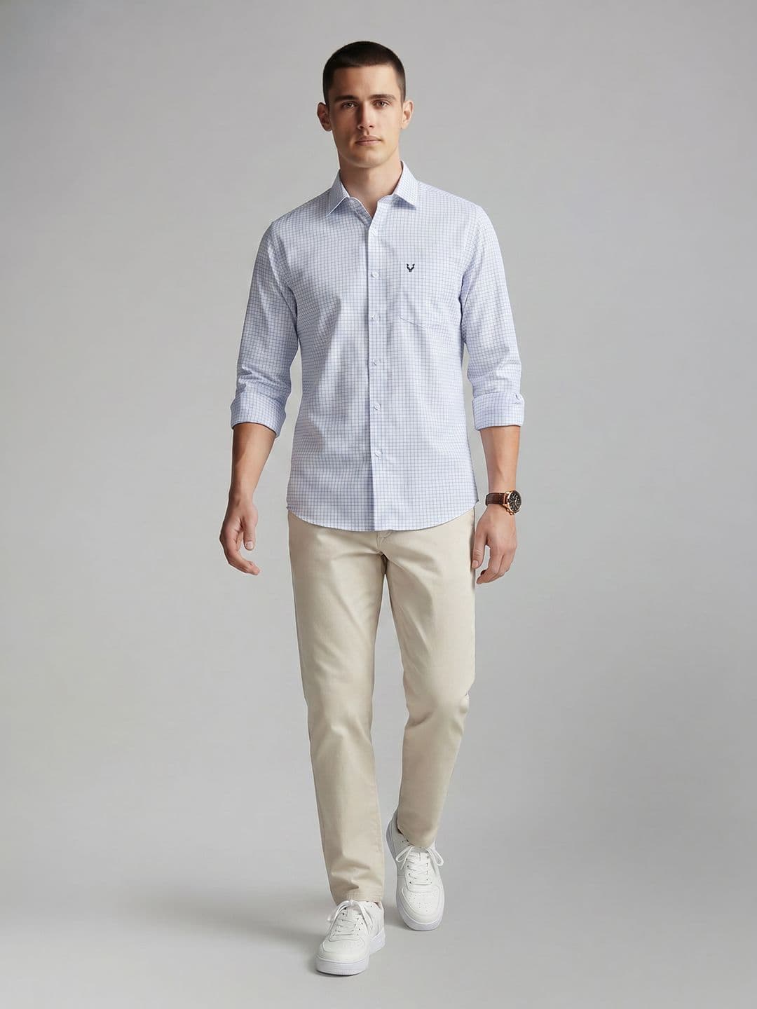 Allen Solly Sports Fit Checked Pure Cotton Causal Shirt thumbnail 5