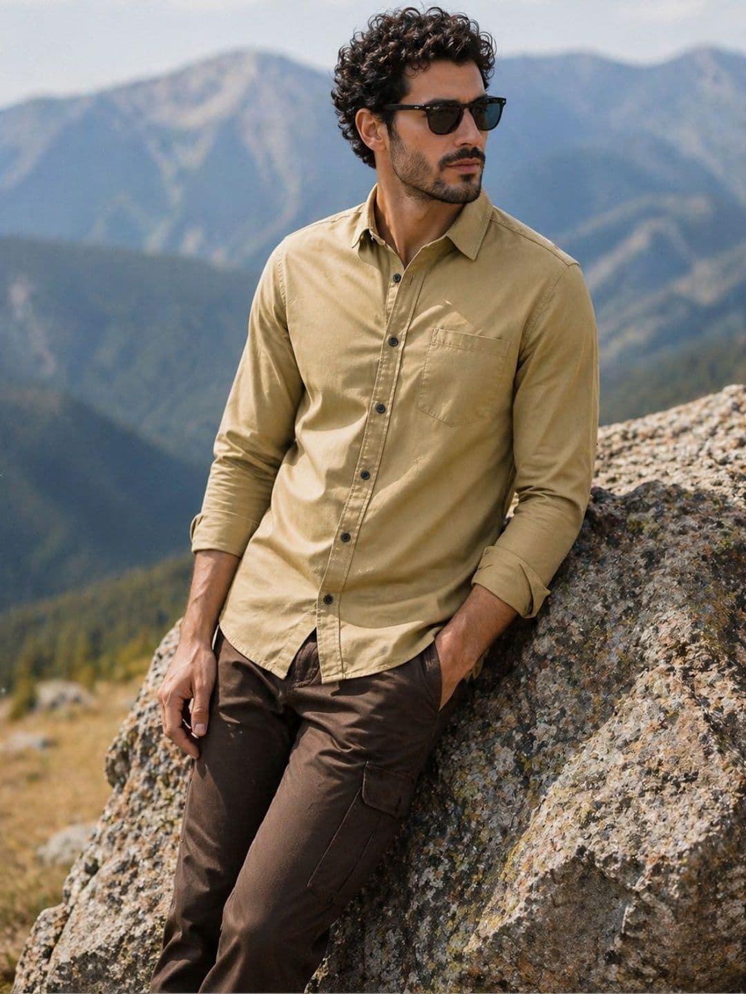 The Roadster Lifestyle Co Cotton Spread Collar Full Sleeves Shirt thumbnail 4