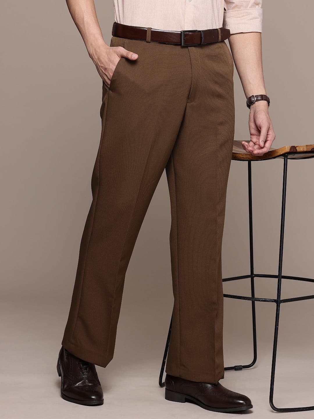 DIVISIVE Men Bootcut Formal Trouser