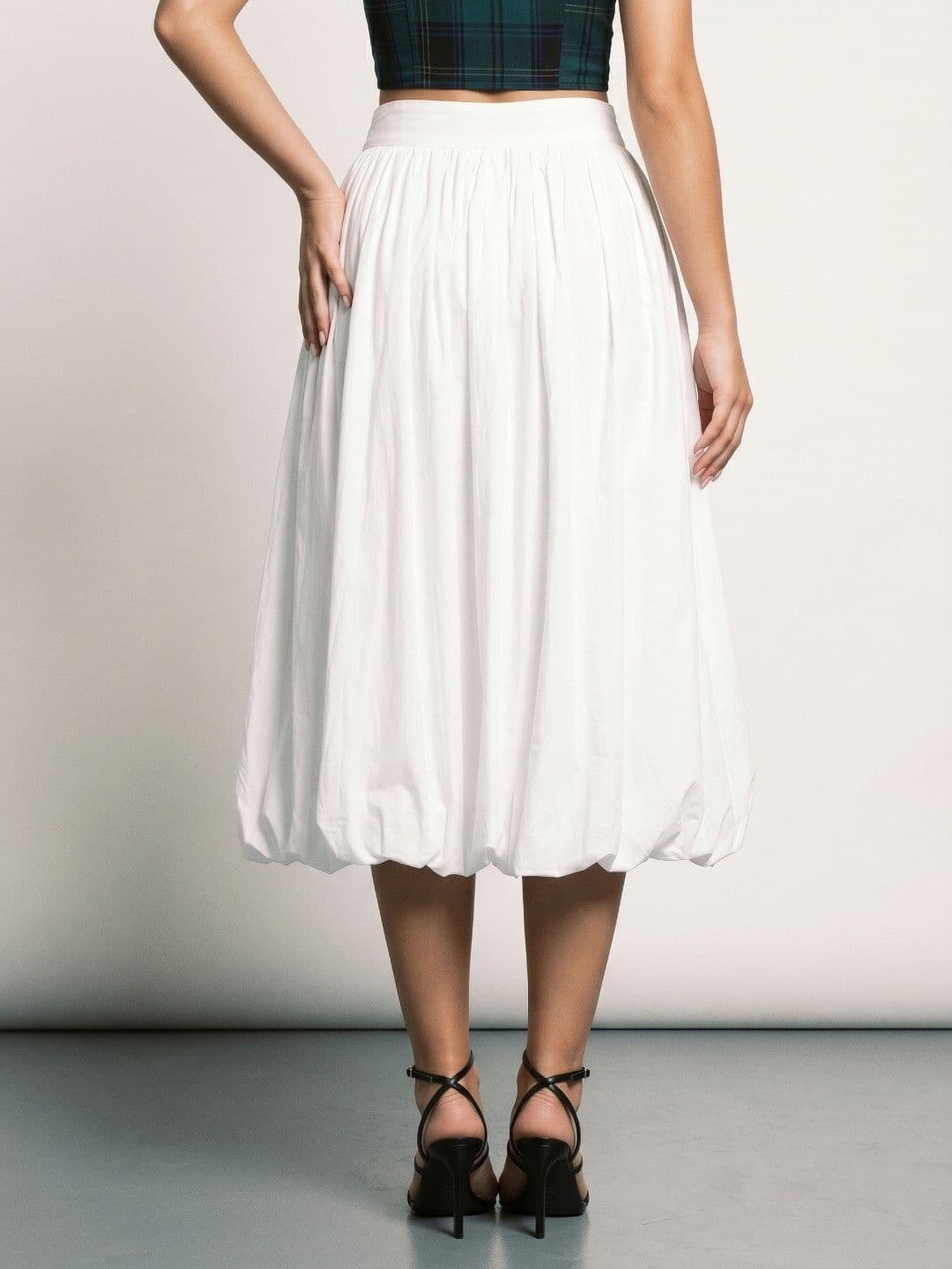 Phosphorus Women Pure Cotton Midi Balloon Skirt thumbnail 5