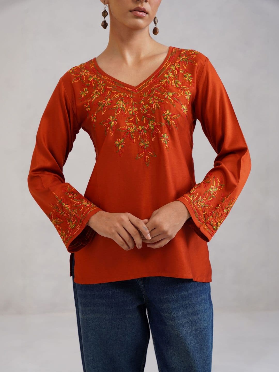 colorkosh Ethnic Motifs Embroidered Thread Work Kurta thumbnail 5