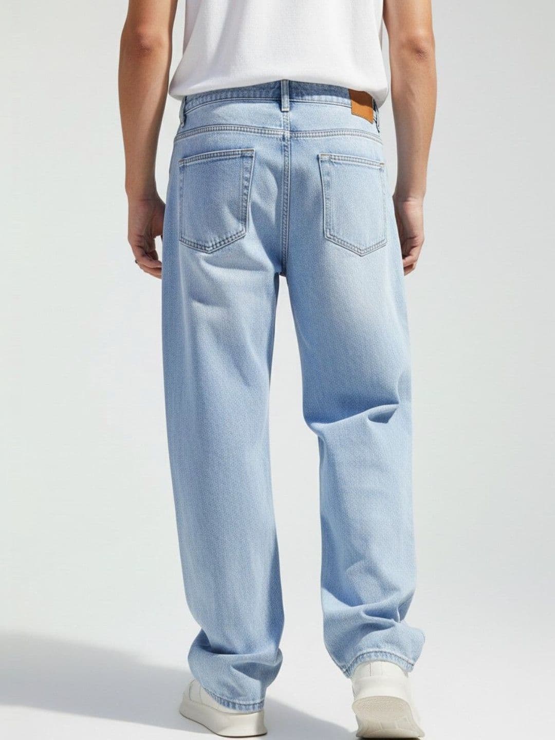 GENZILOOKS Men Smart Relaxed Fit High-Rise Light Fade Stretchable Jeans thumbnail 5