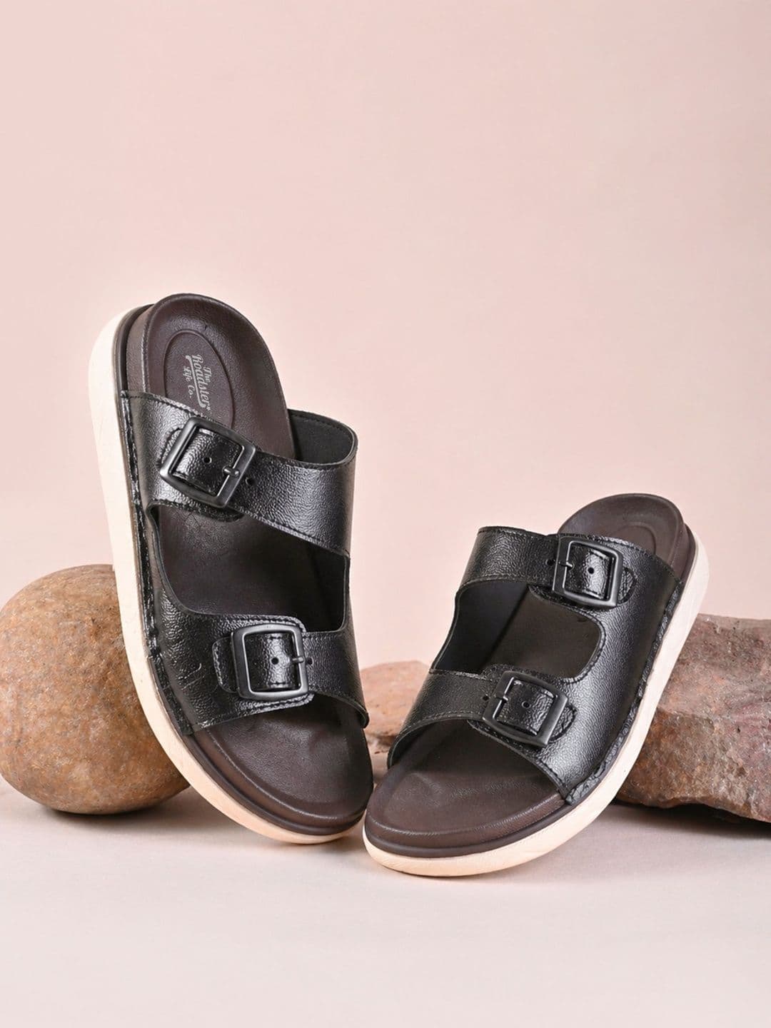 The Roadster Lifestyle Co Men Open Back Buckle Details Comfort Sandals - view 1